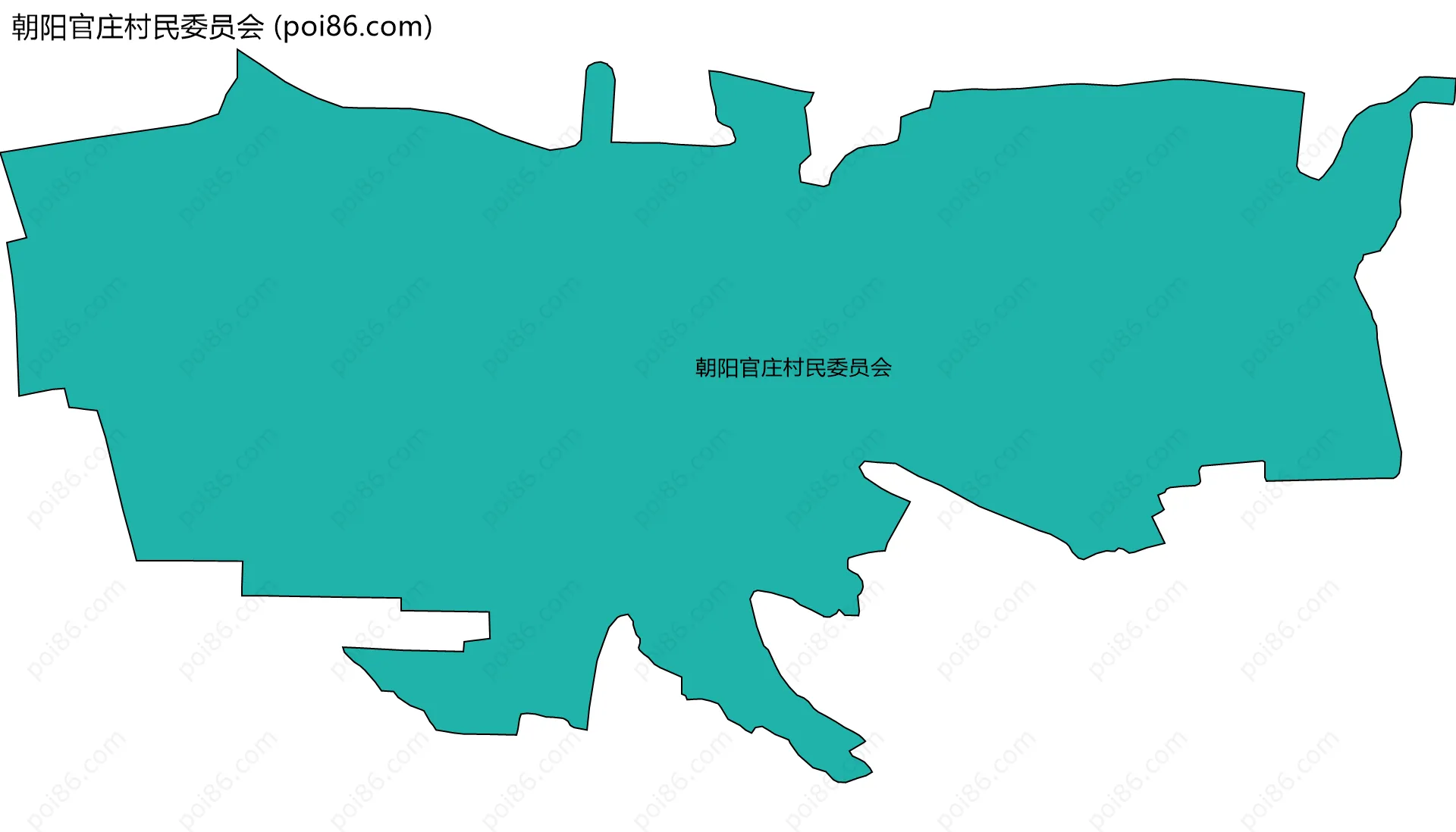 朝阳官庄村民委员会边界地图