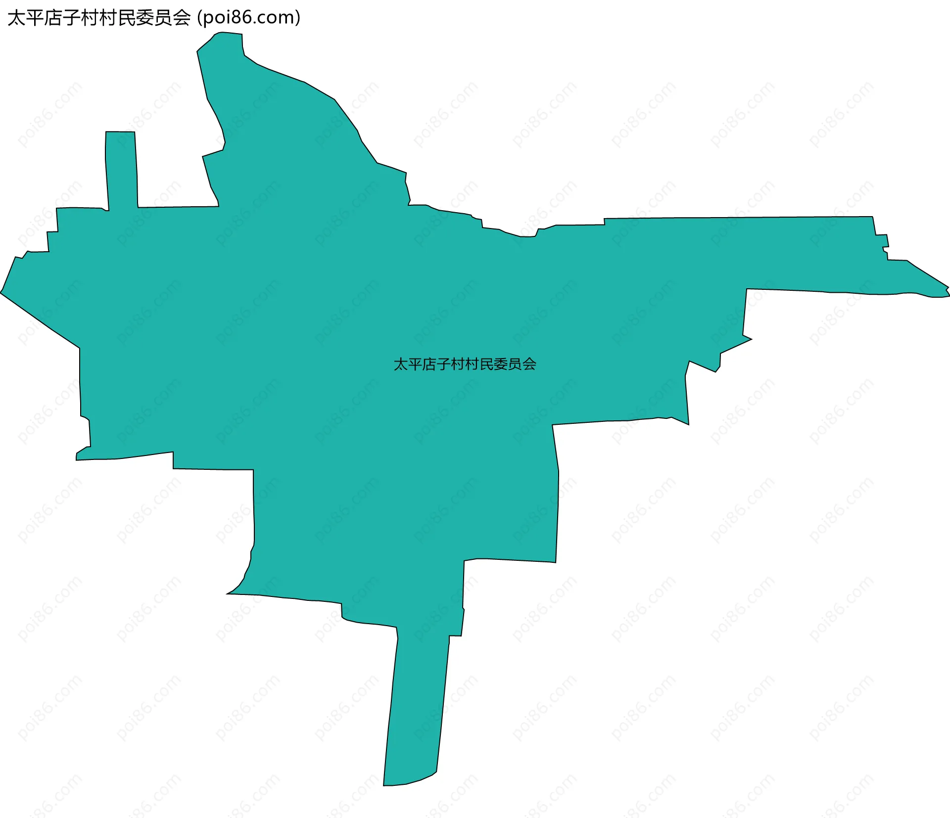 太平店子村村民委员会边界地图