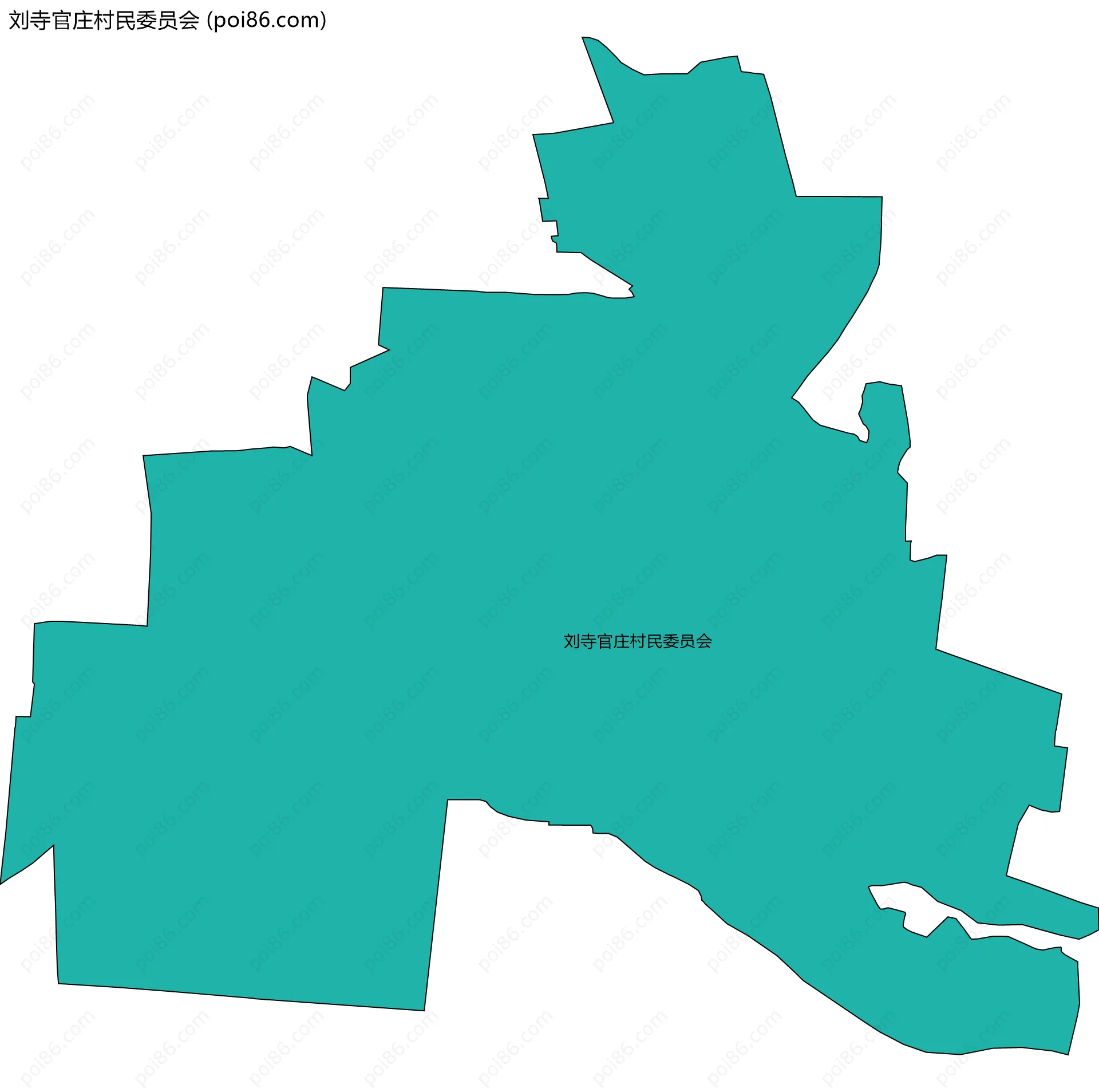刘寺官庄村民委员会边界地图