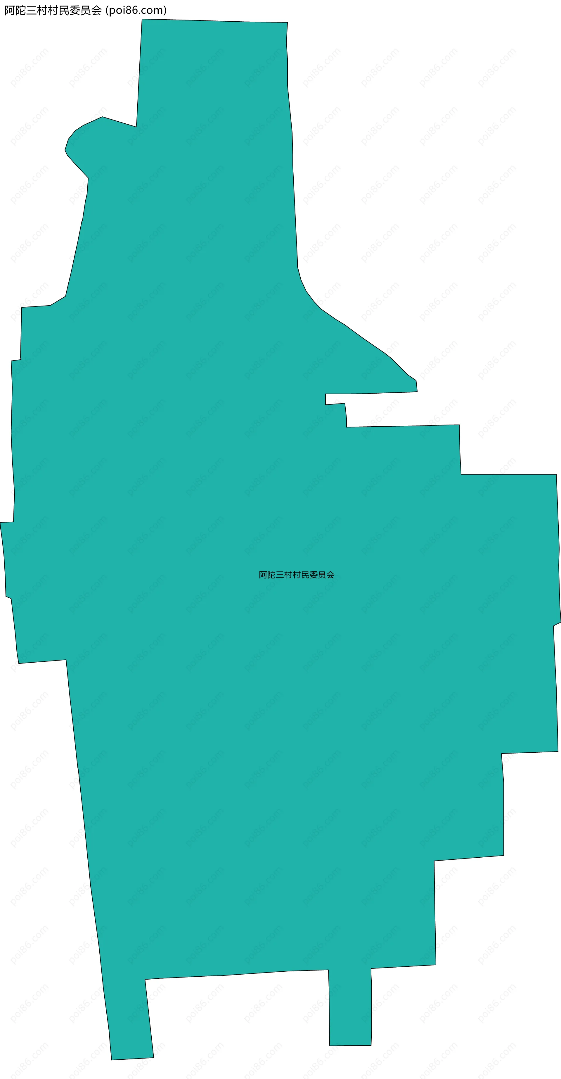阿陀三村村民委员会边界地图