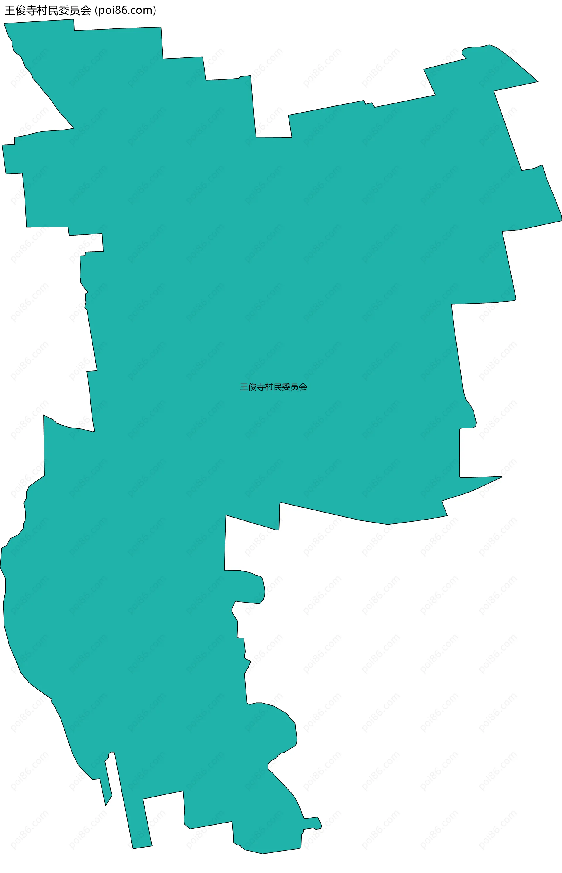 王俊寺村民委员会边界地图
