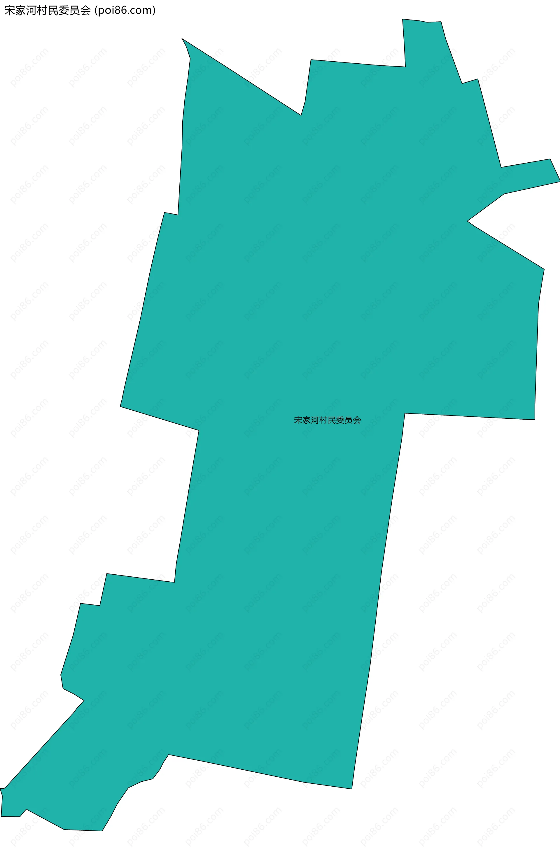 宋家河村民委员会边界地图