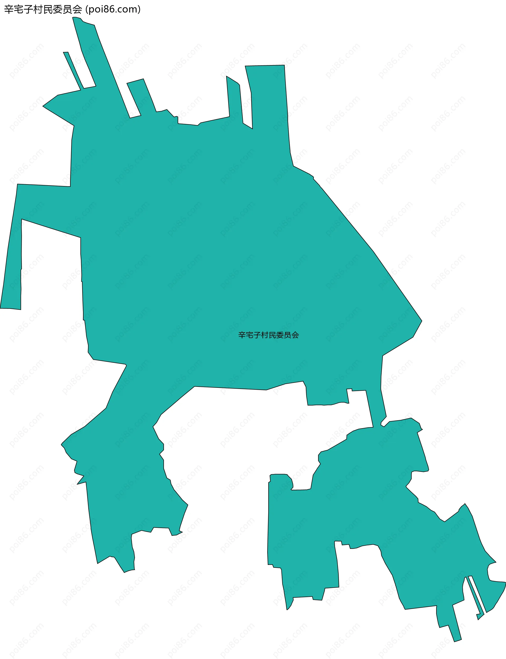 辛宅子村民委员会边界地图