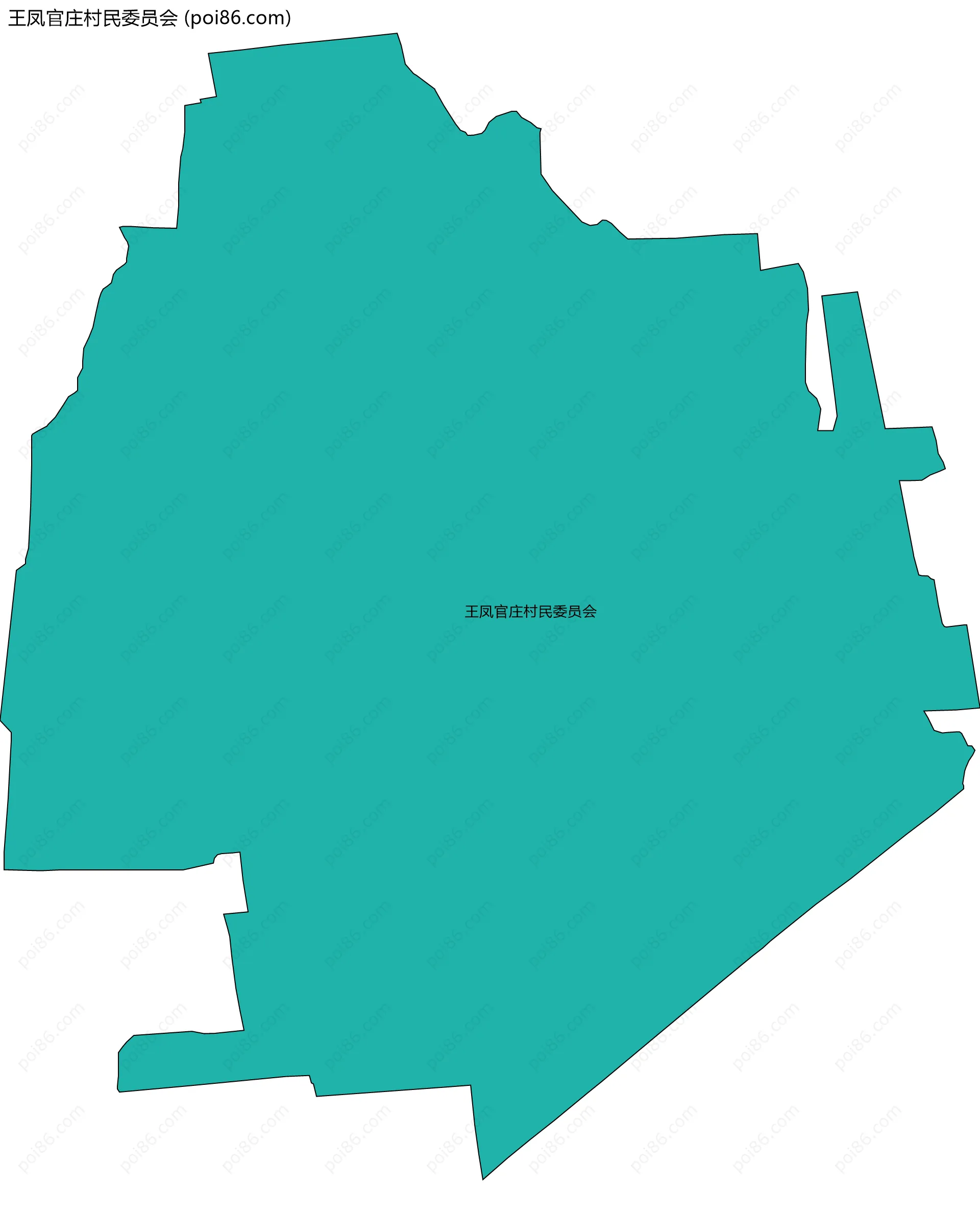 王凤官庄村民委员会边界地图