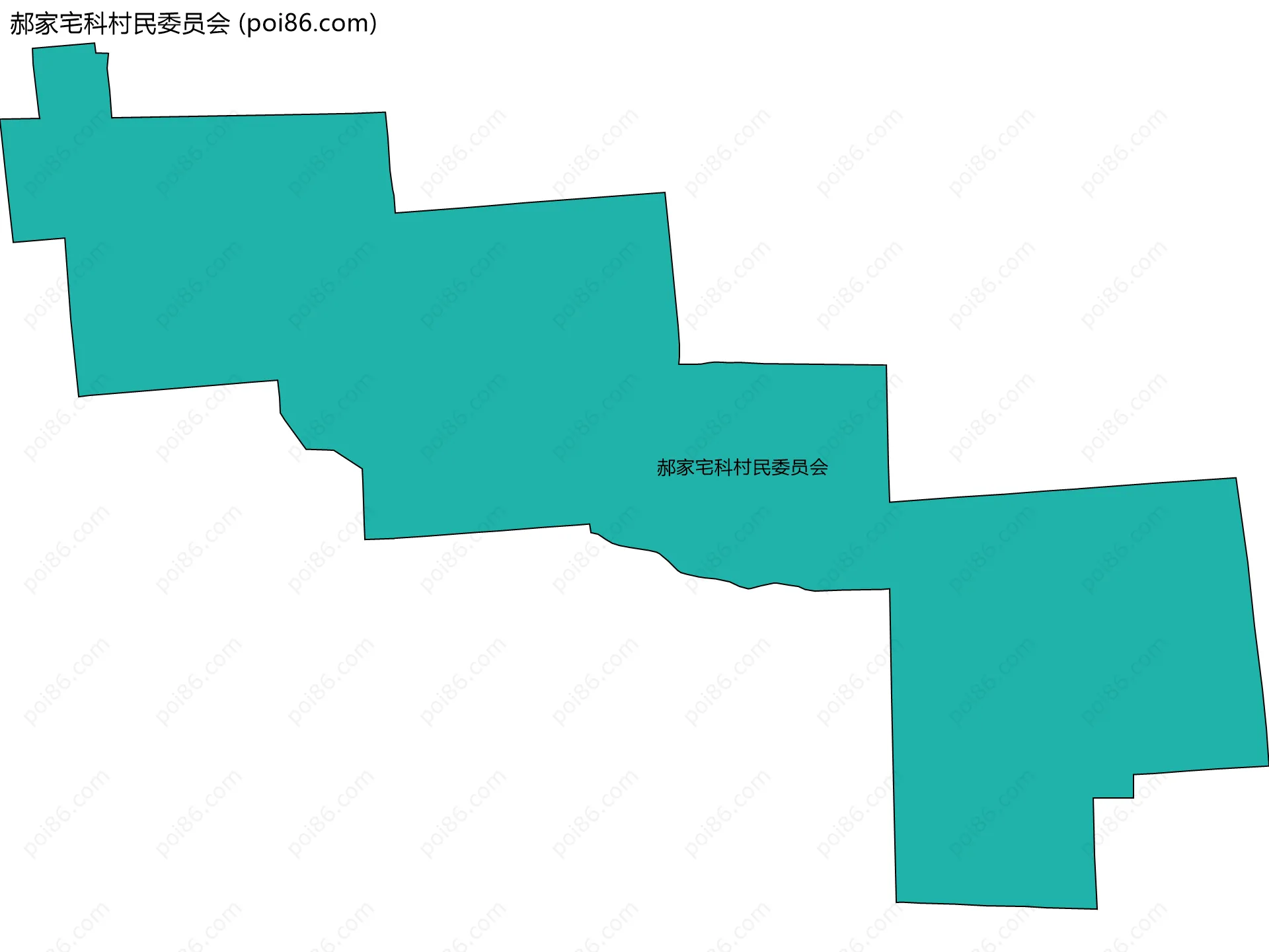 郝家宅科村民委员会边界地图
