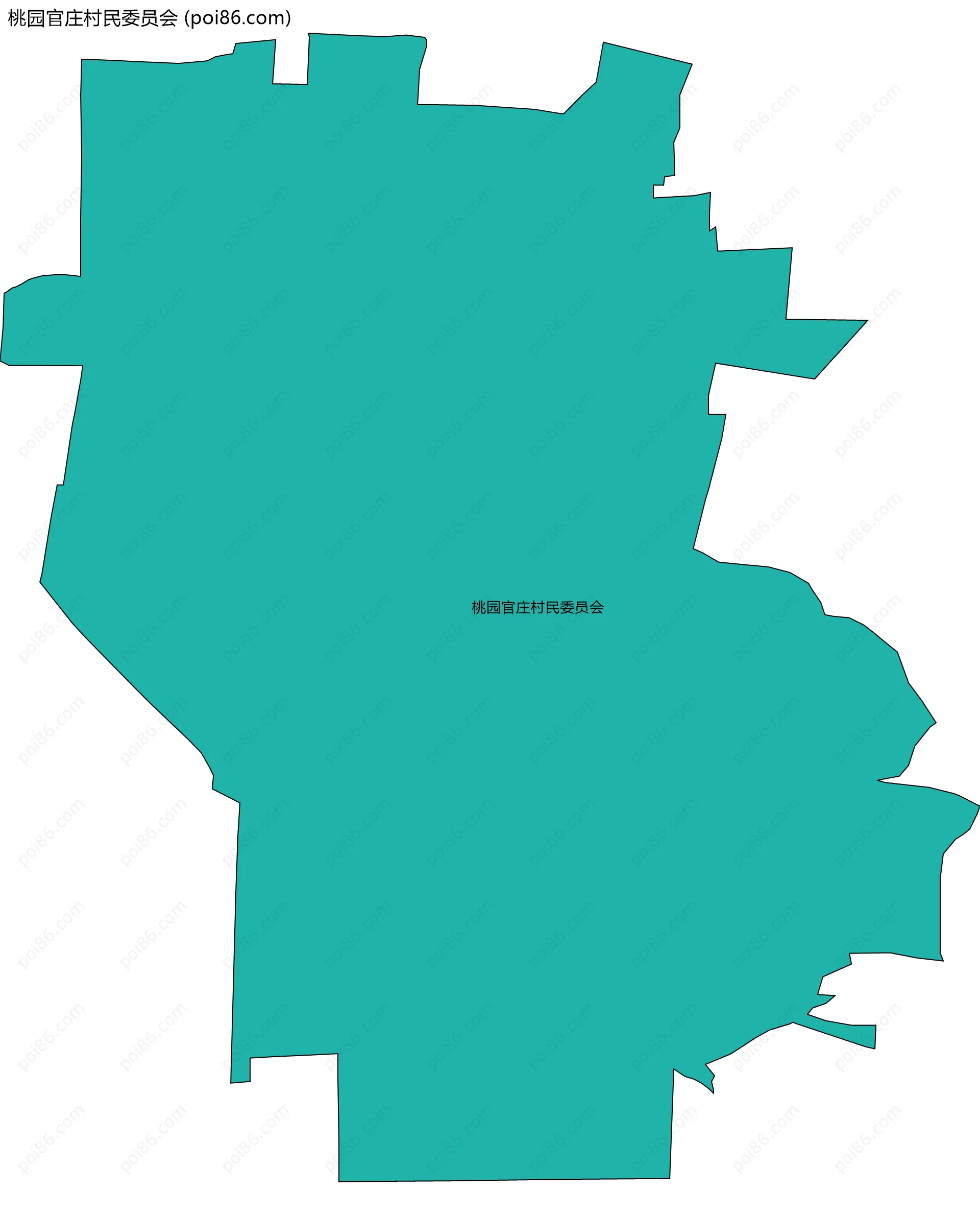 桃园官庄村民委员会边界地图