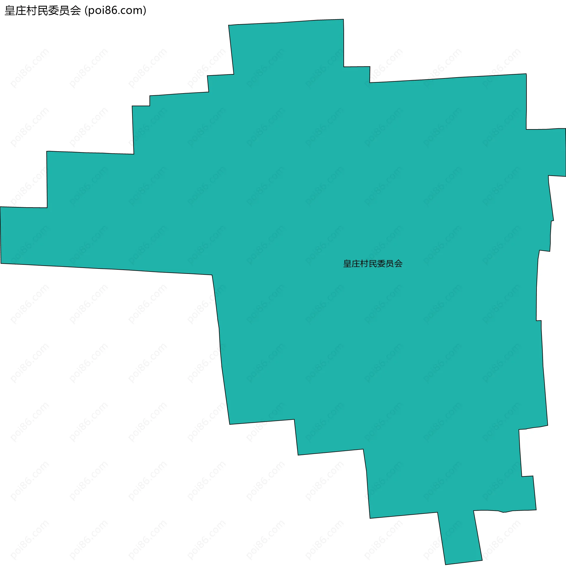 皇庄村民委员会边界地图