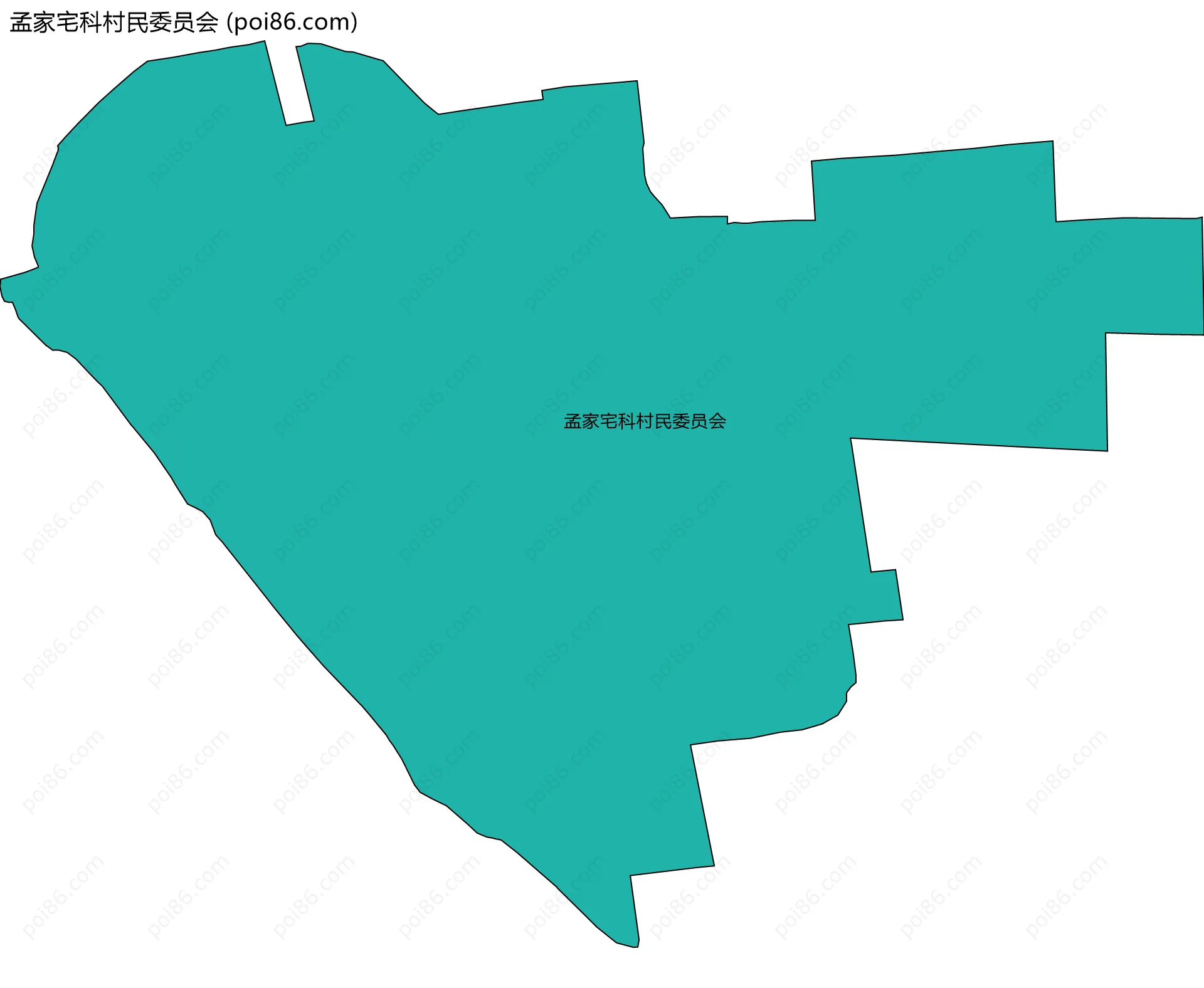 孟家宅科村民委员会边界地图