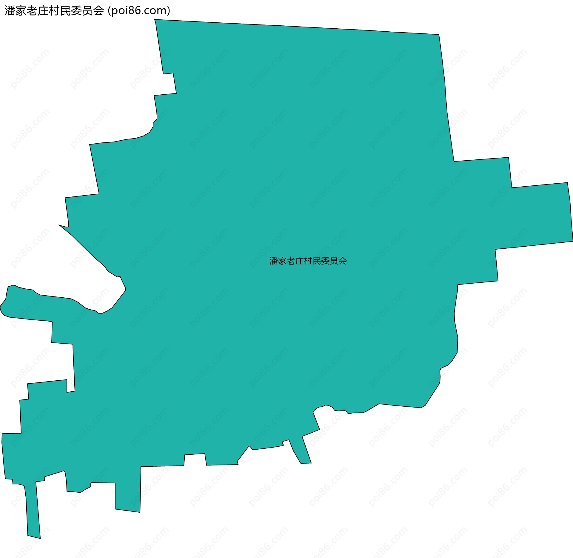潘家老庄村民委员会边界地图