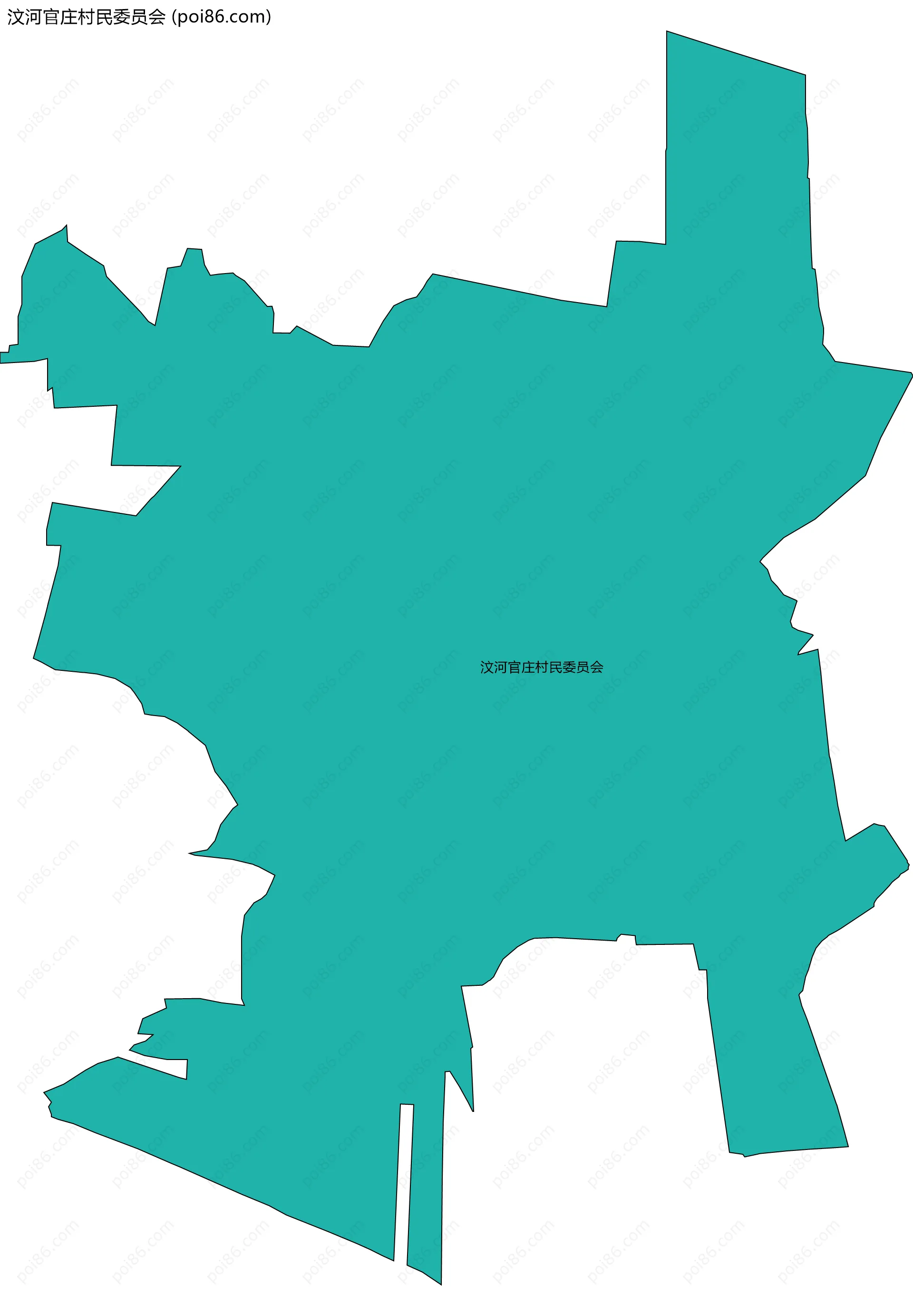 汶河官庄村民委员会边界地图