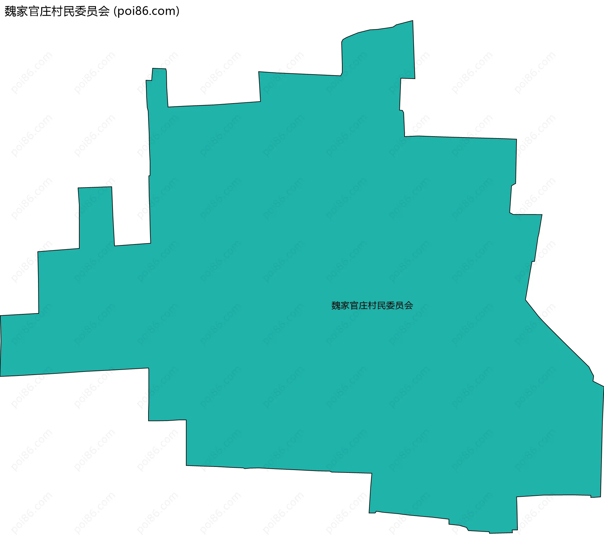 魏家官庄村民委员会边界地图