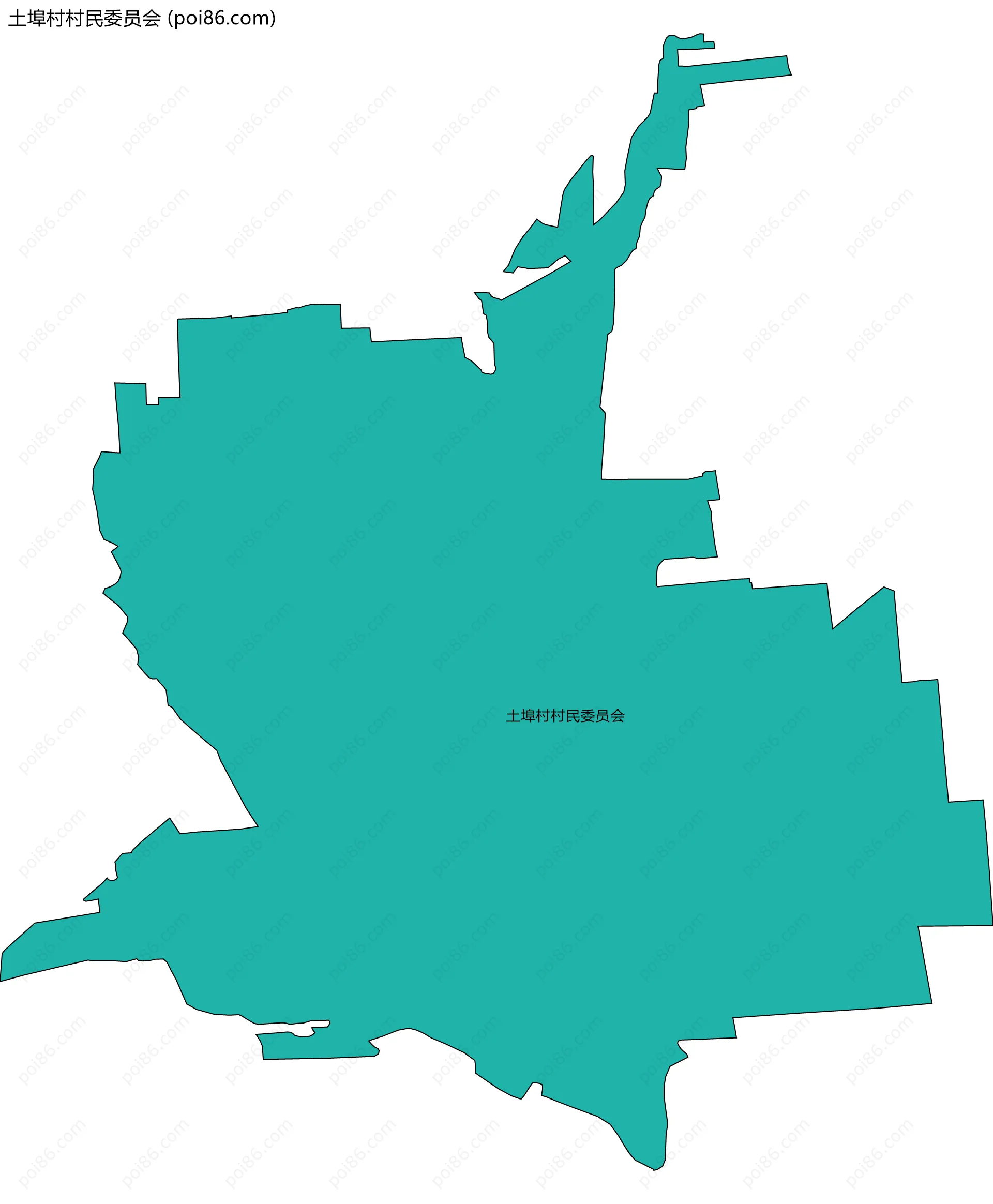 土埠村村民委员会边界地图