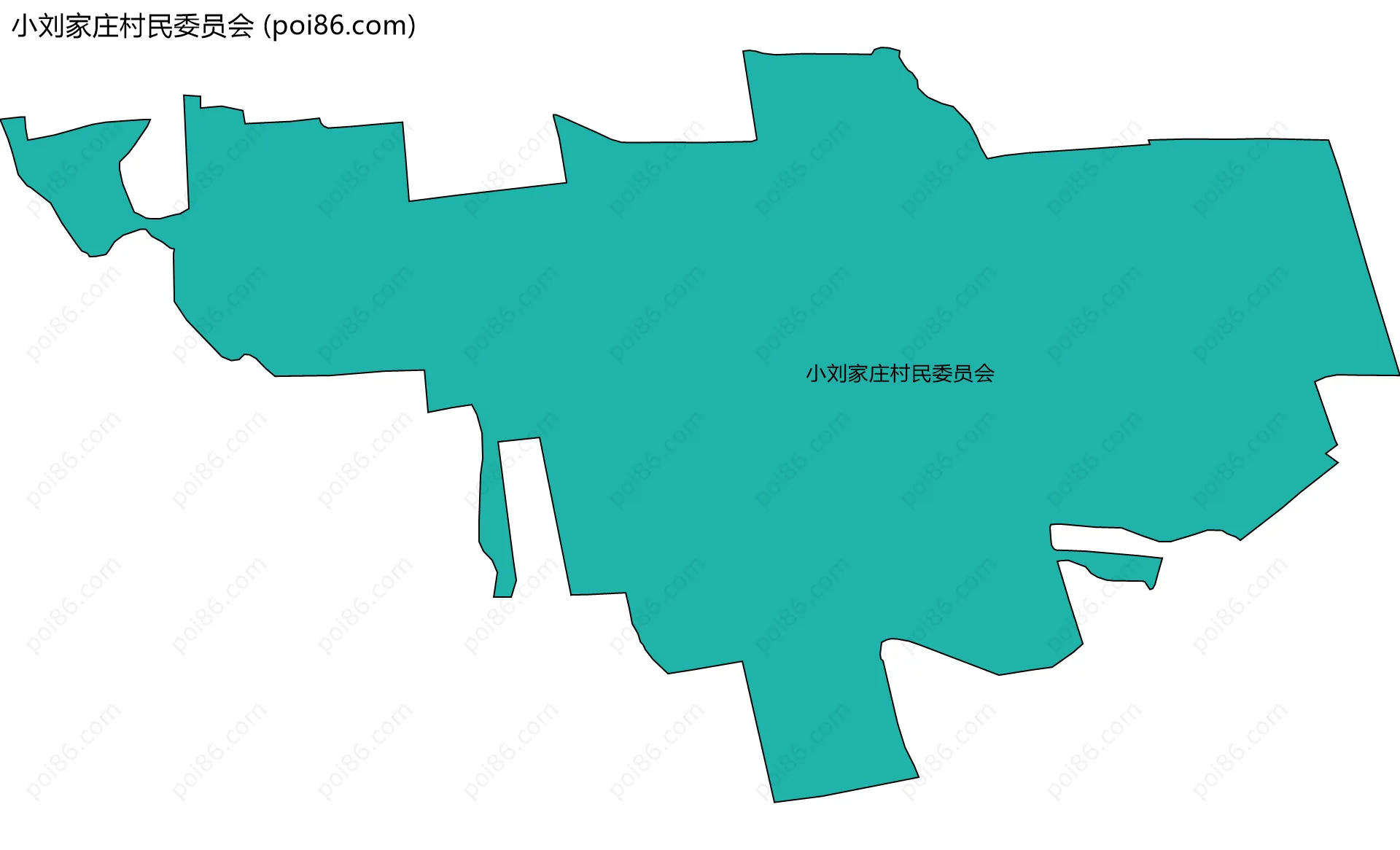 小刘家庄村民委员会边界地图