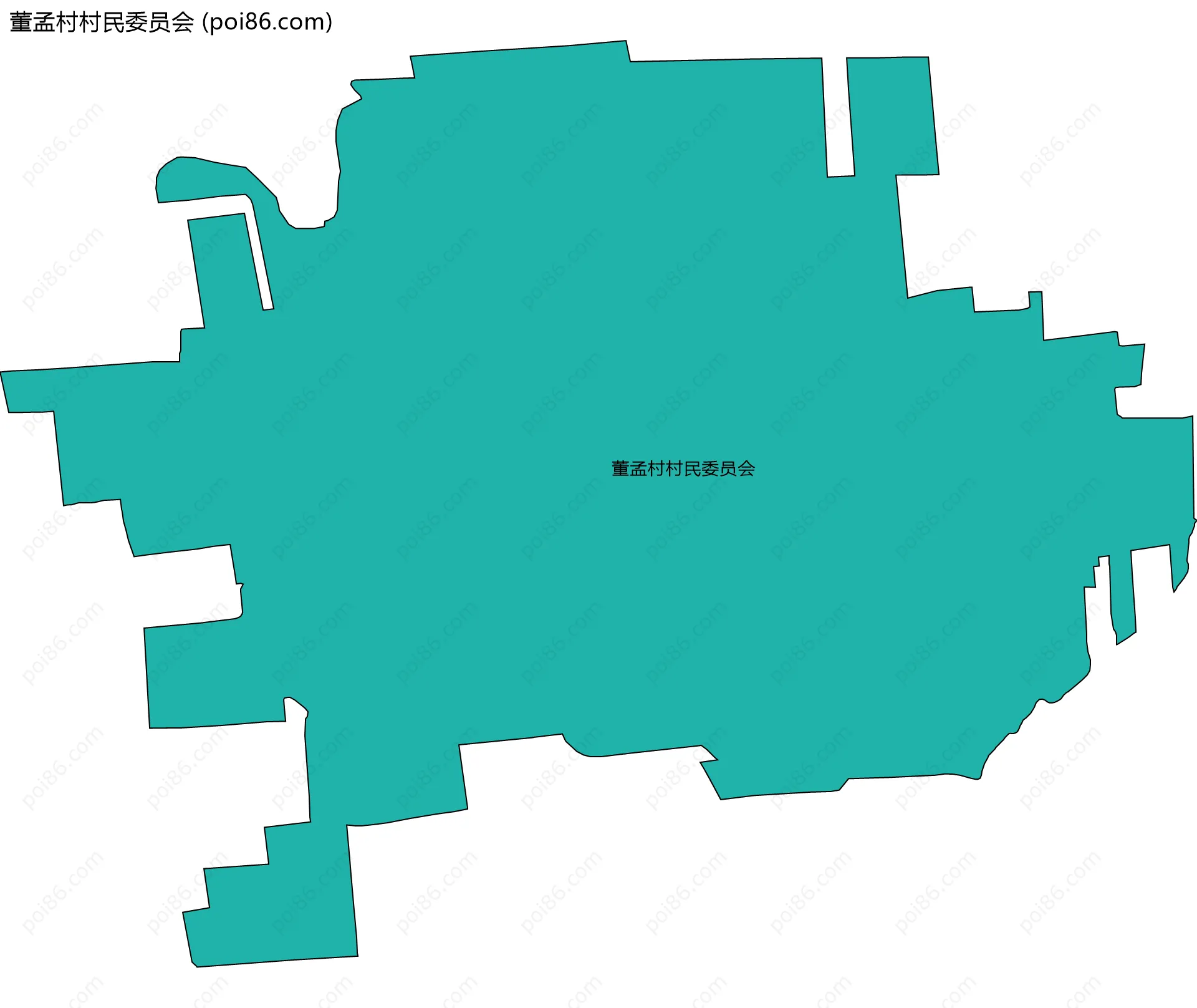 董孟村村民委员会边界地图