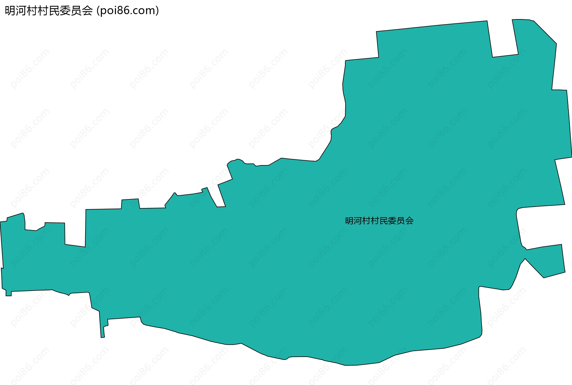 明河村村民委员会边界地图