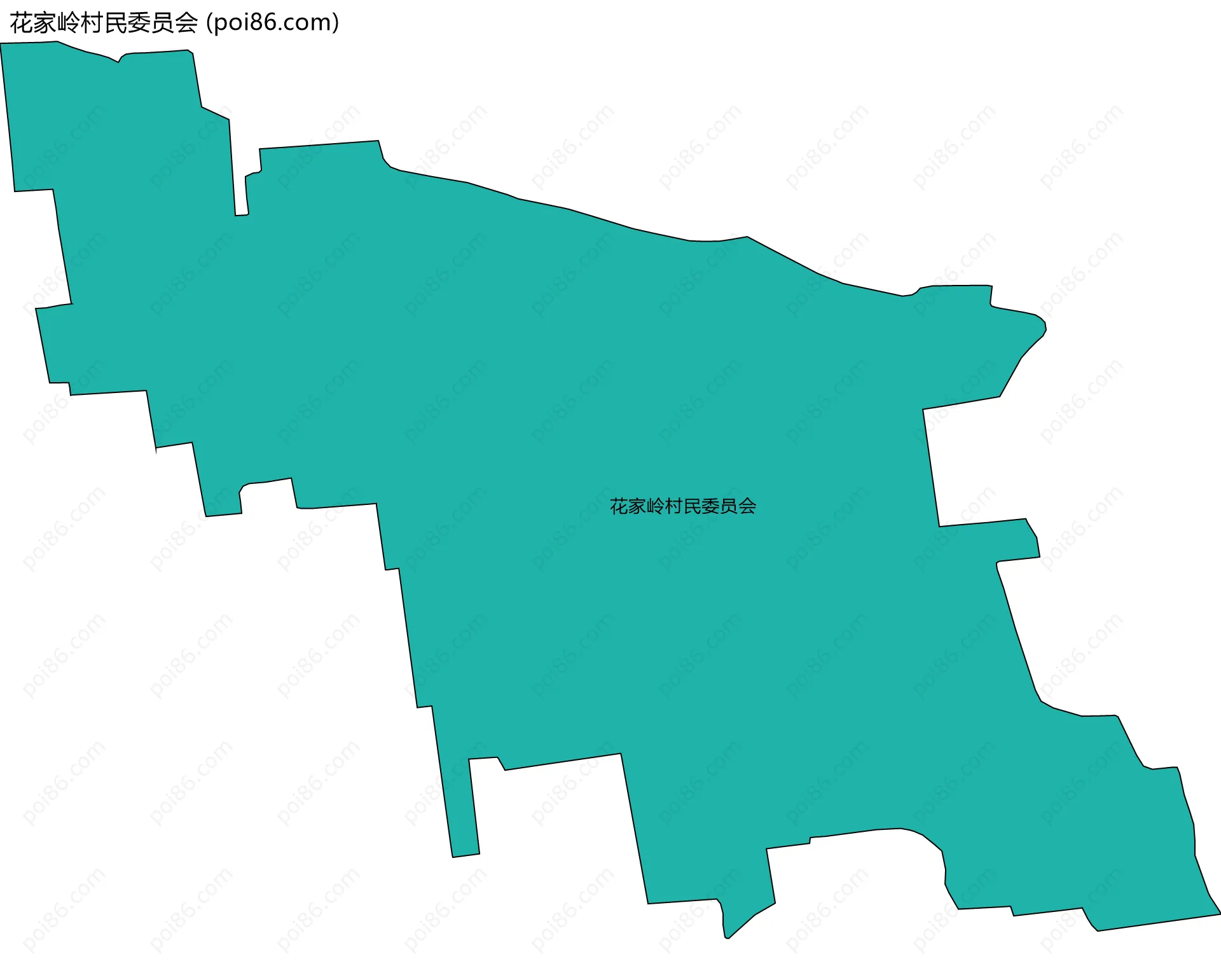 花家岭村民委员会边界地图