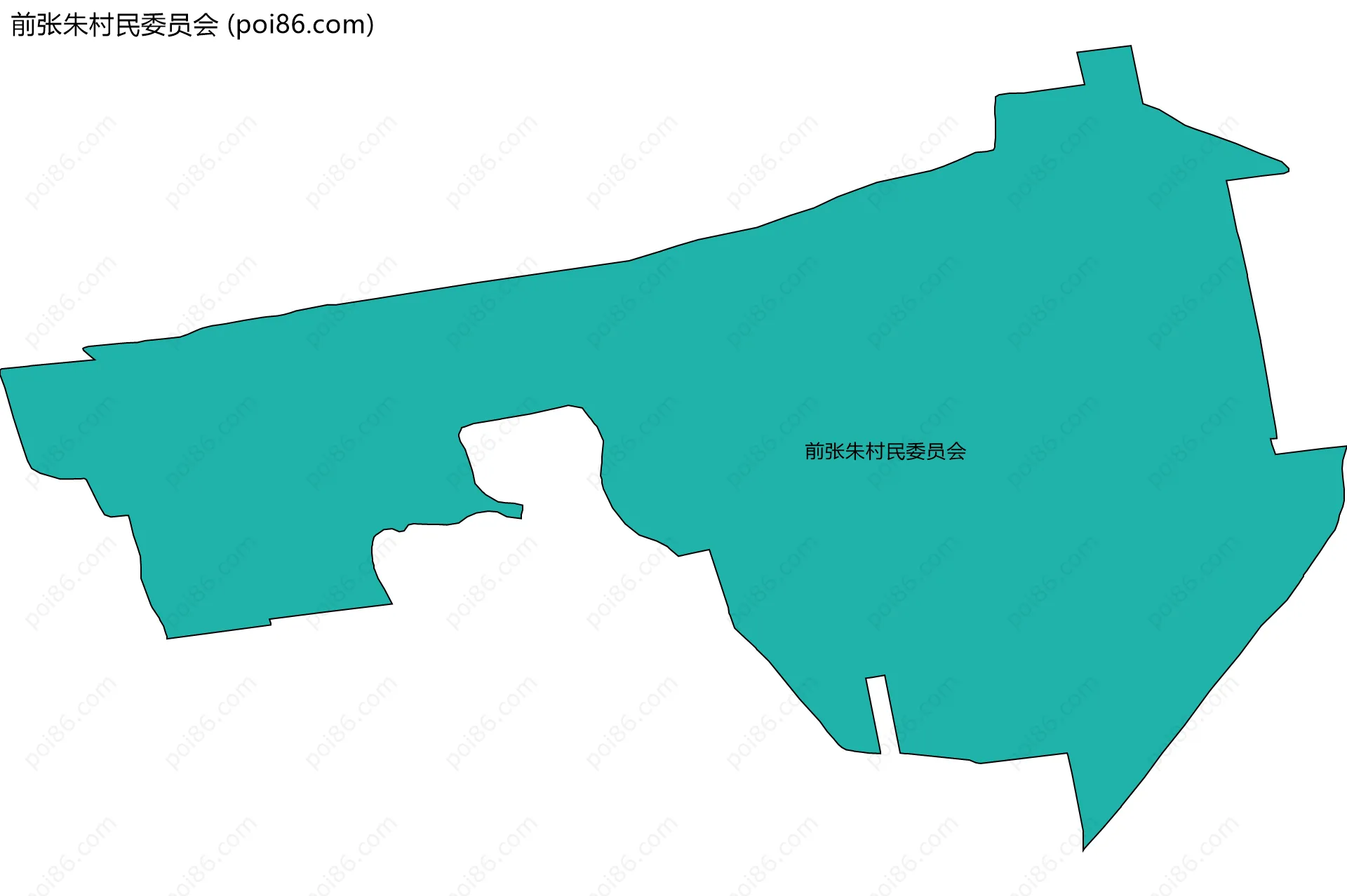 前张朱村民委员会边界地图
