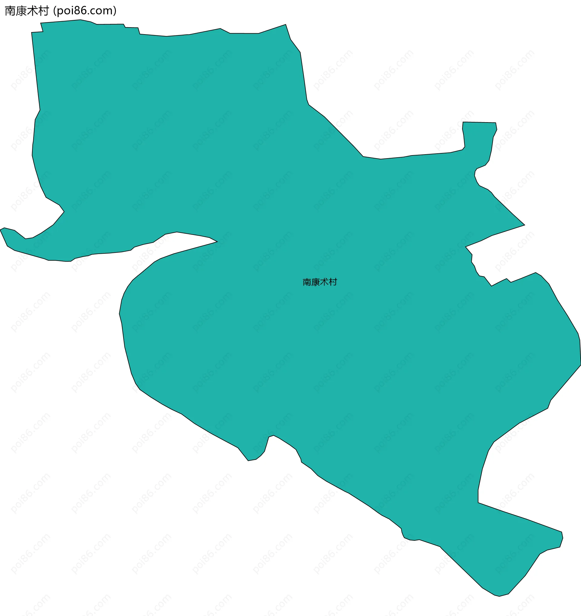 南康术村边界地图