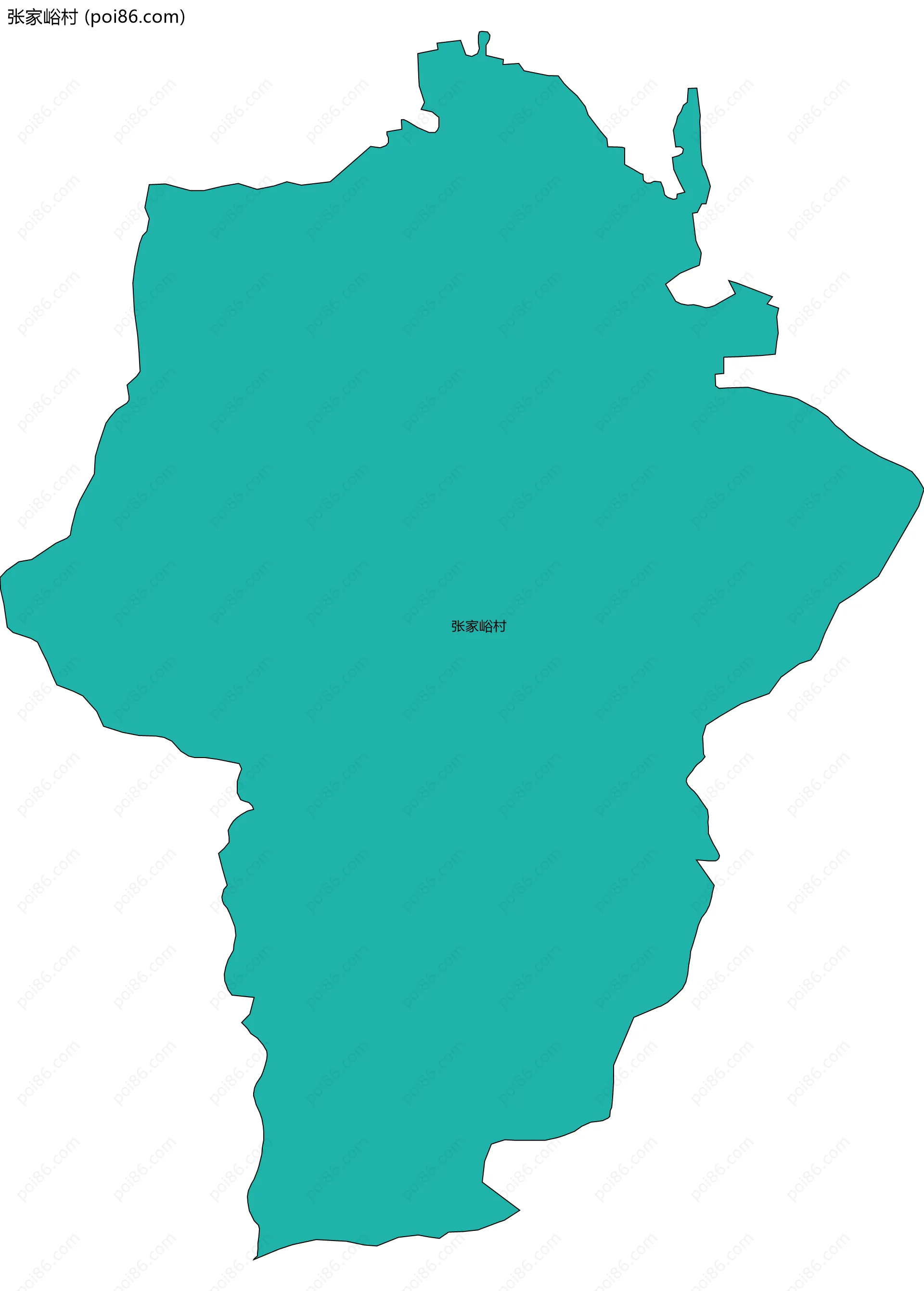 张家峪村边界地图