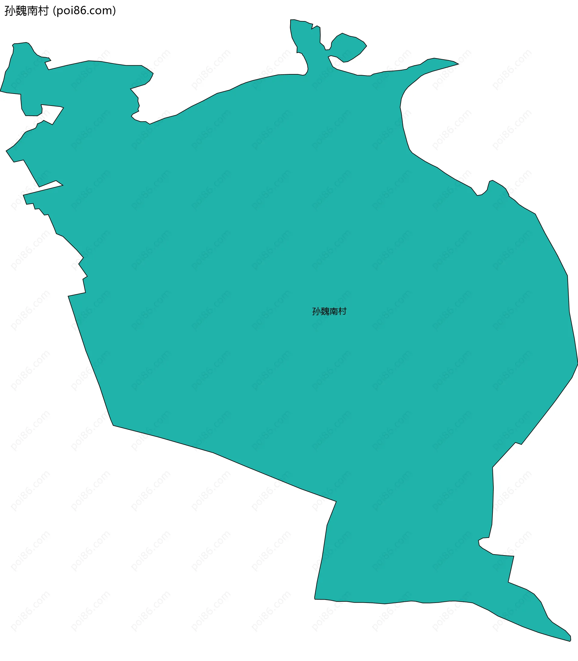 孙魏南村边界地图