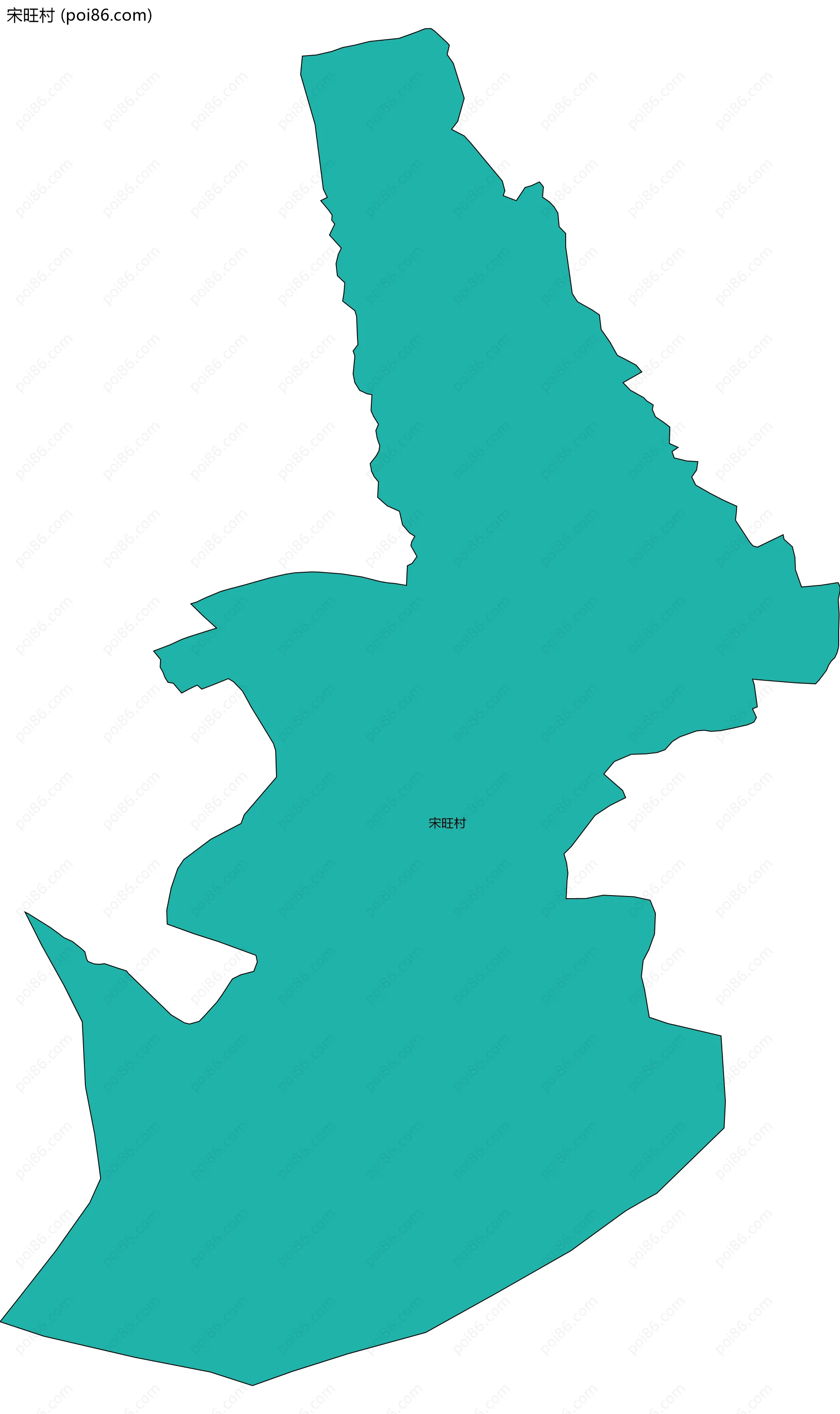宋旺村边界地图