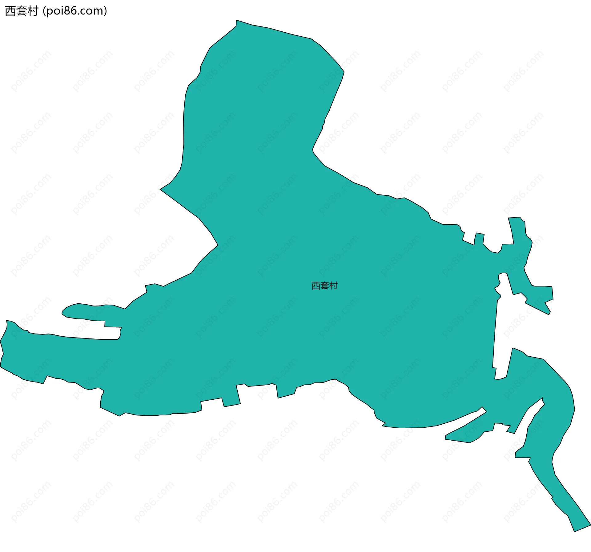 西套村边界地图
