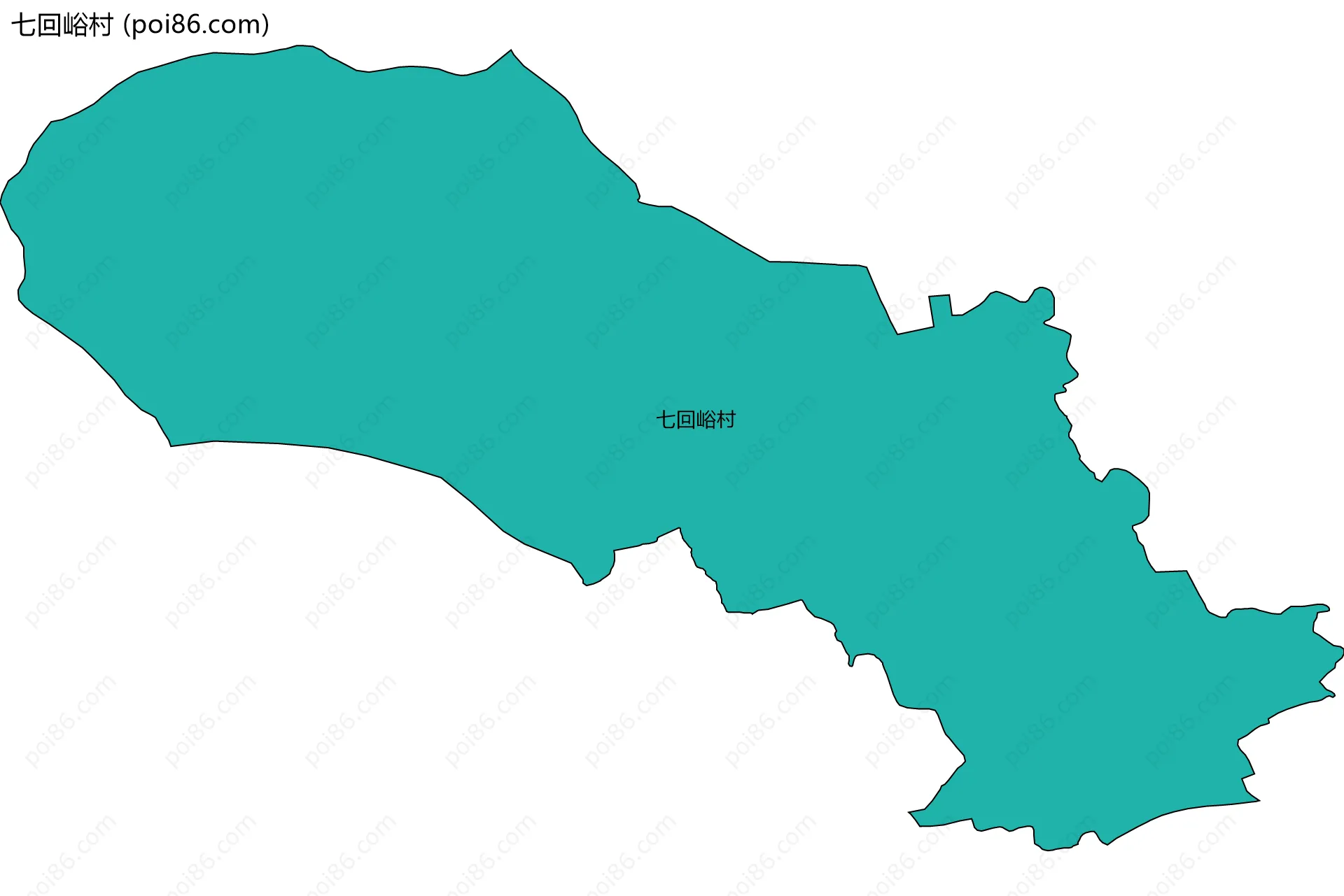 七回峪村边界地图