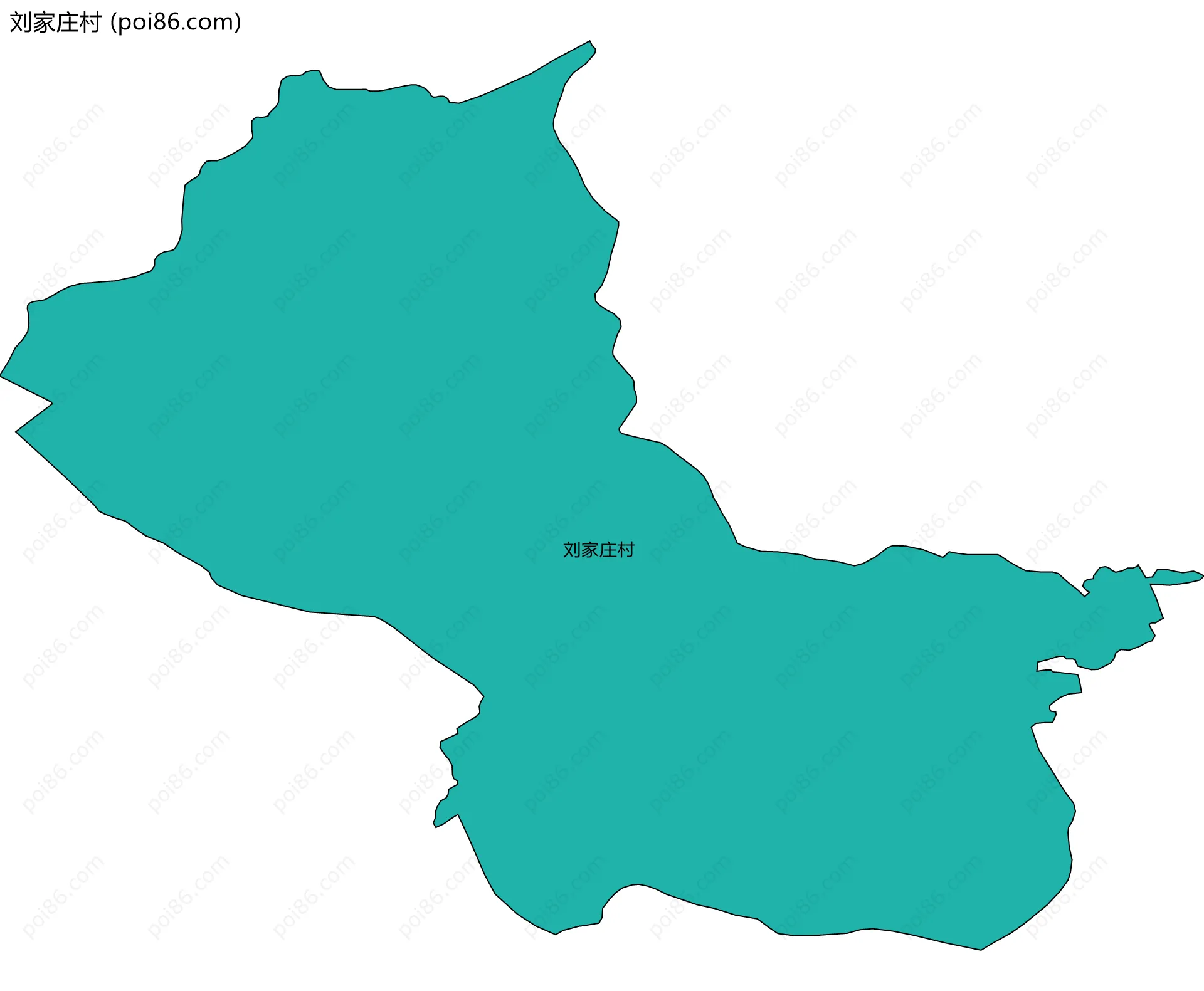 刘家庄村边界地图