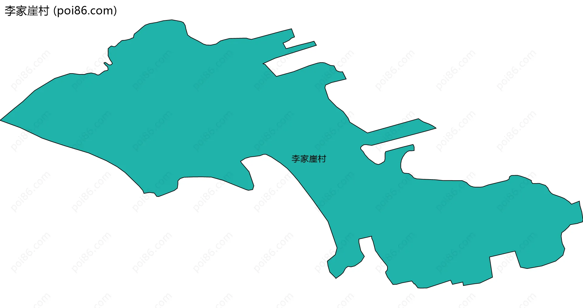 李家崖村边界地图