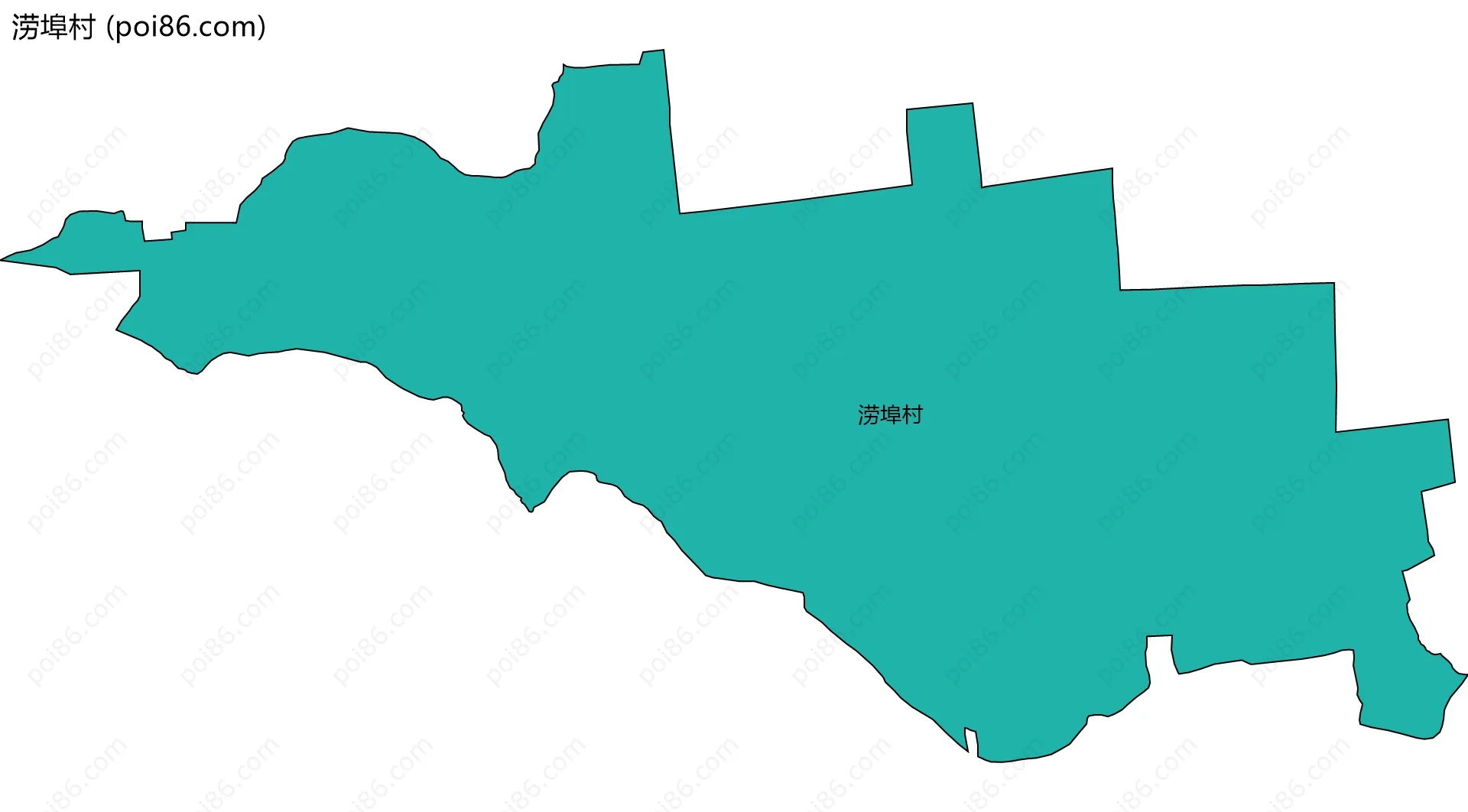 涝埠村边界地图