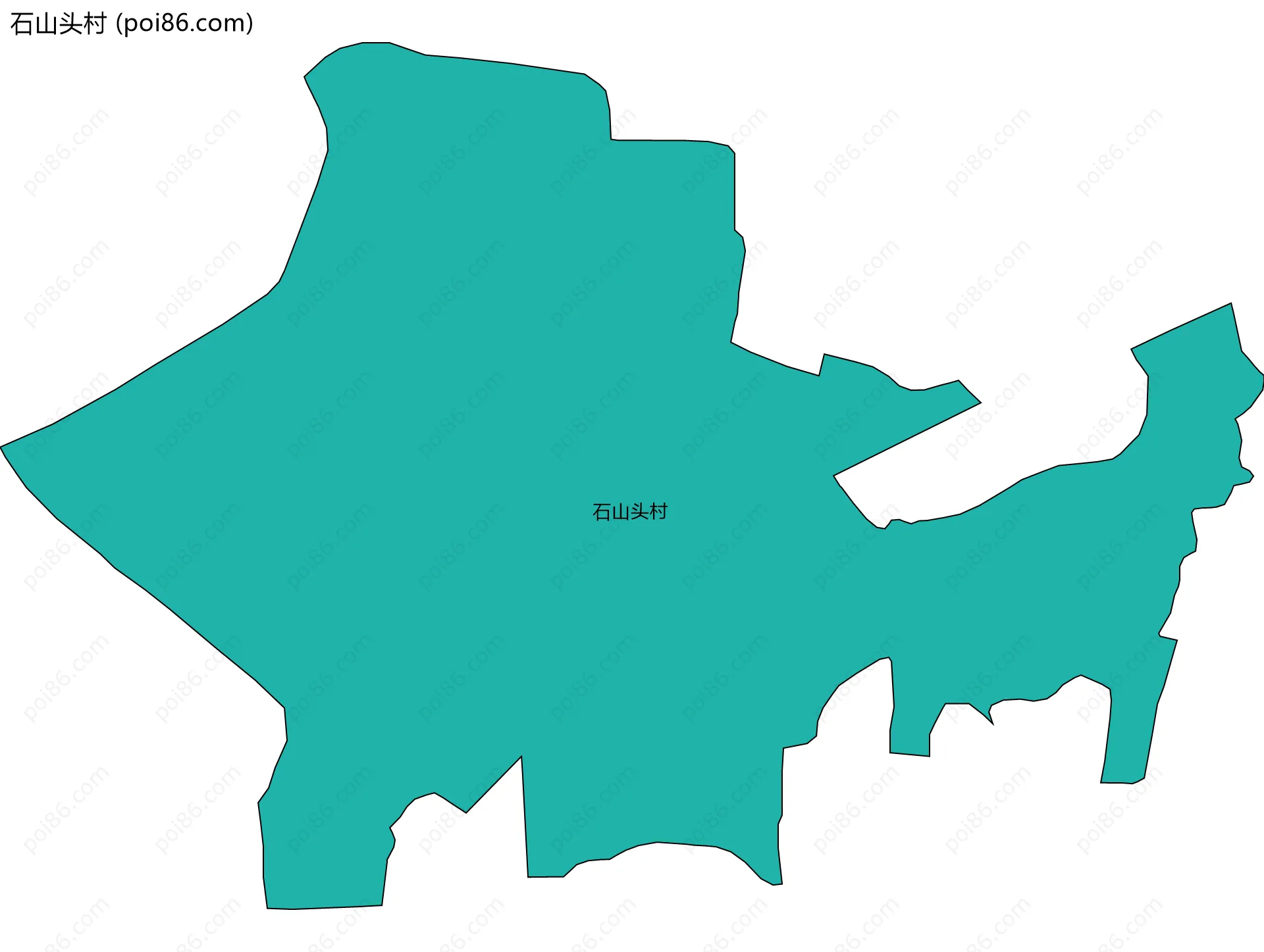 石山头村边界地图
