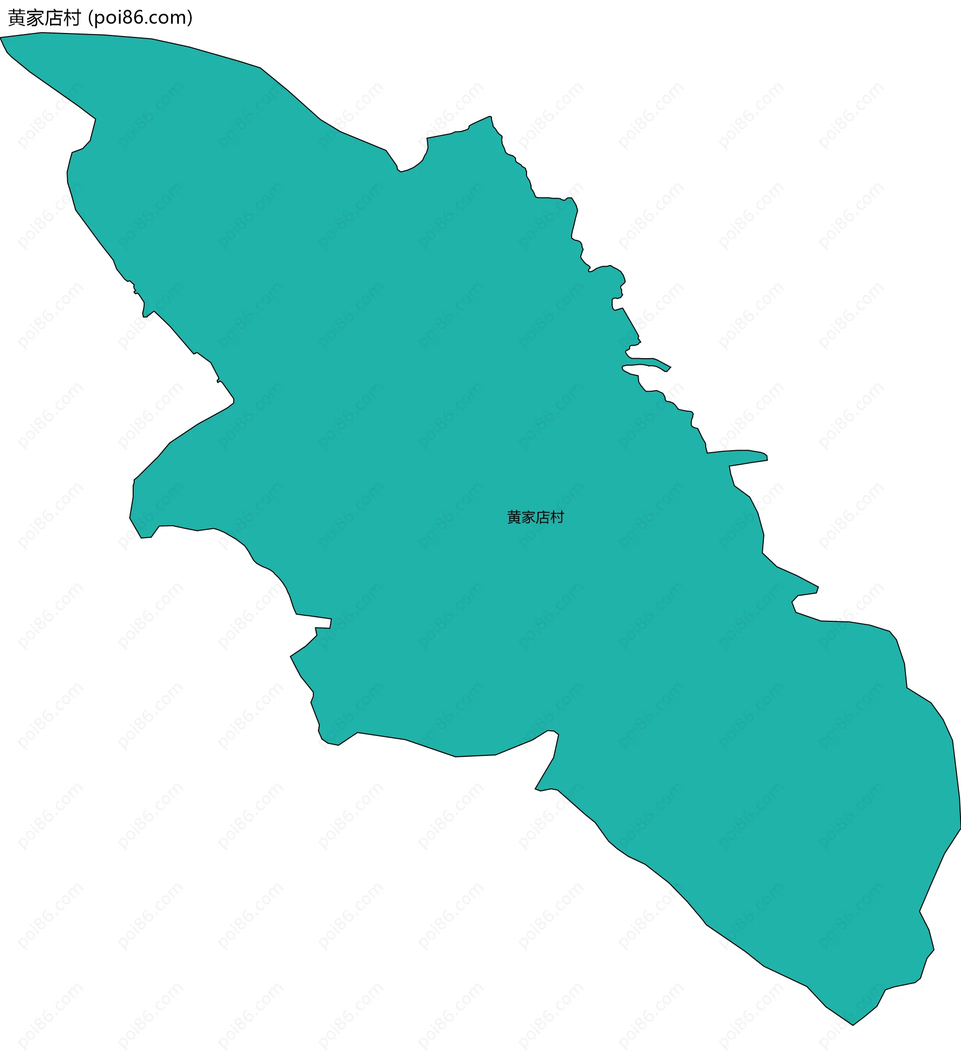 黄家店村边界地图