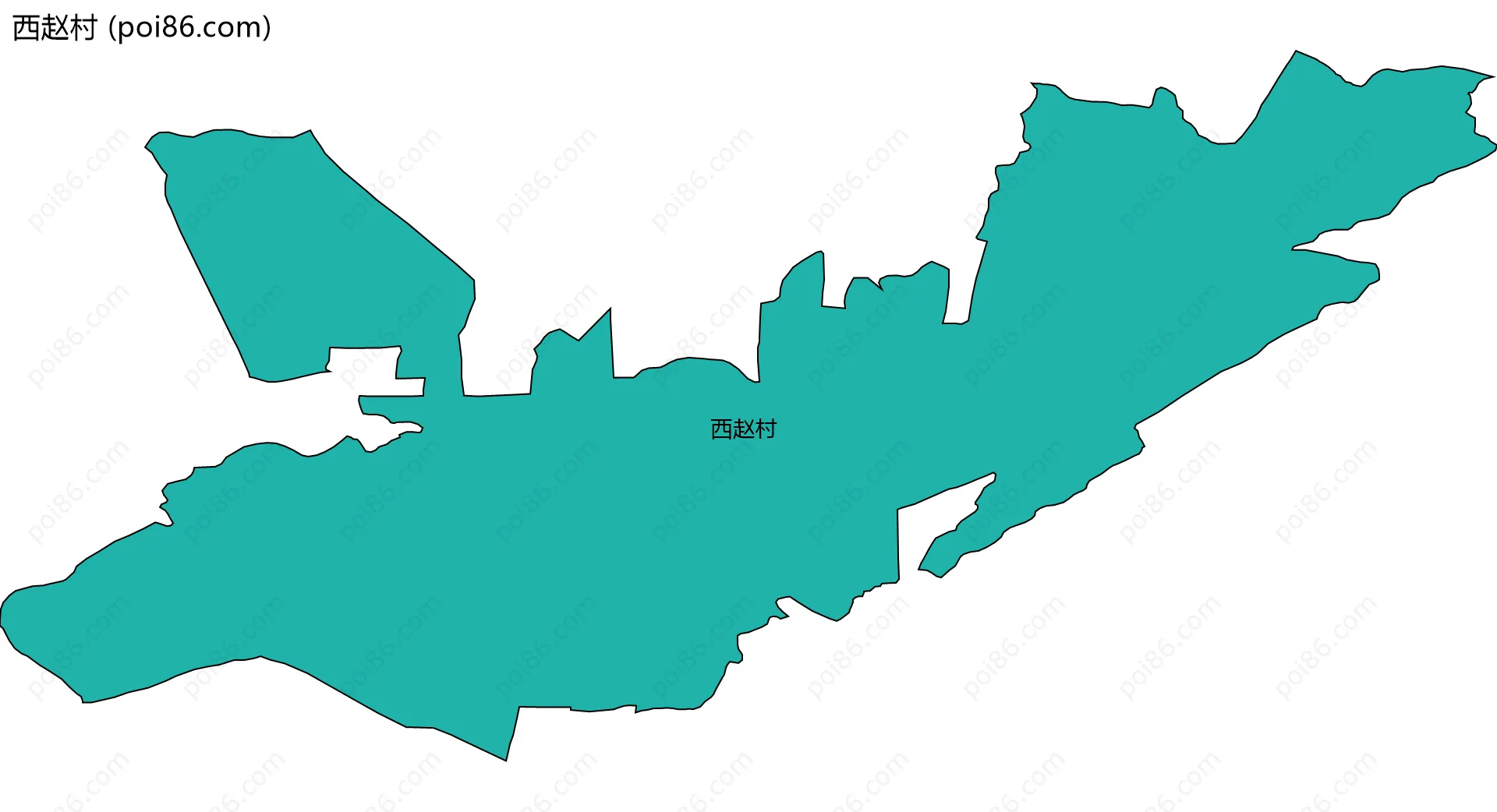 西赵村边界地图