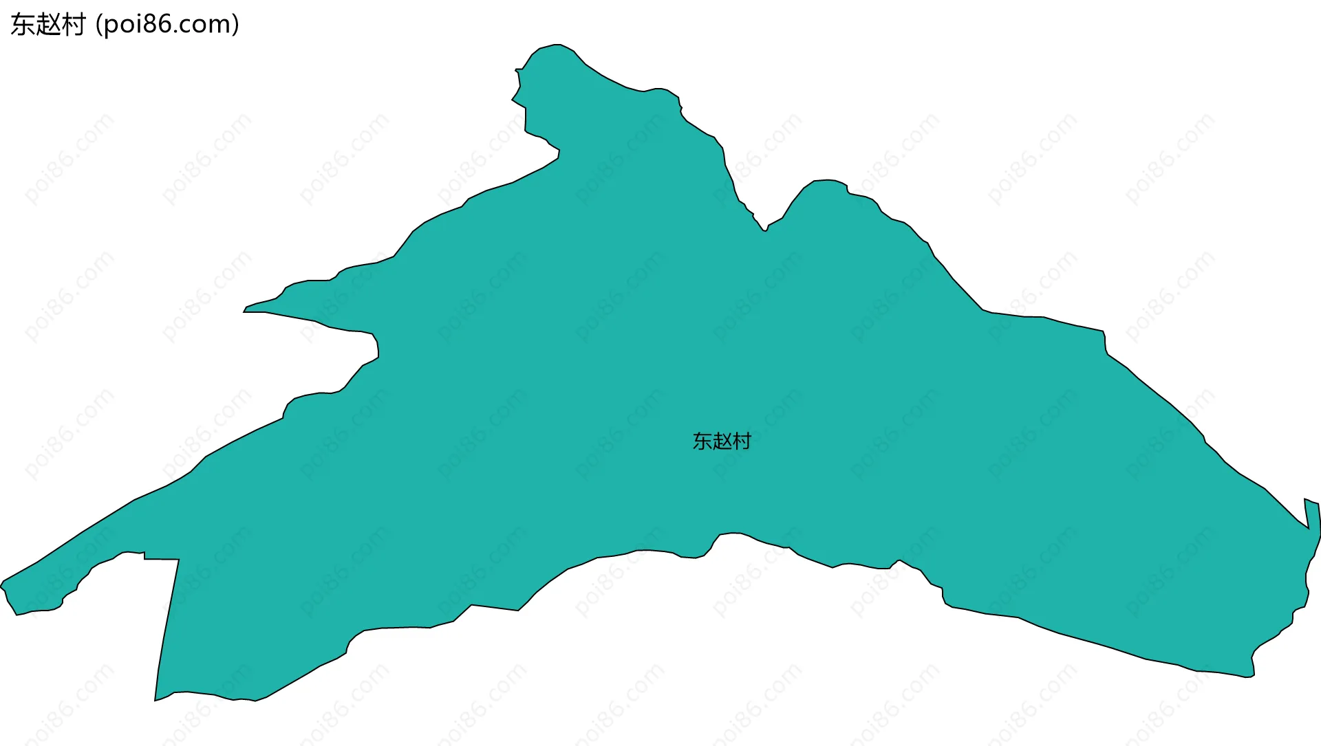 东赵村边界地图
