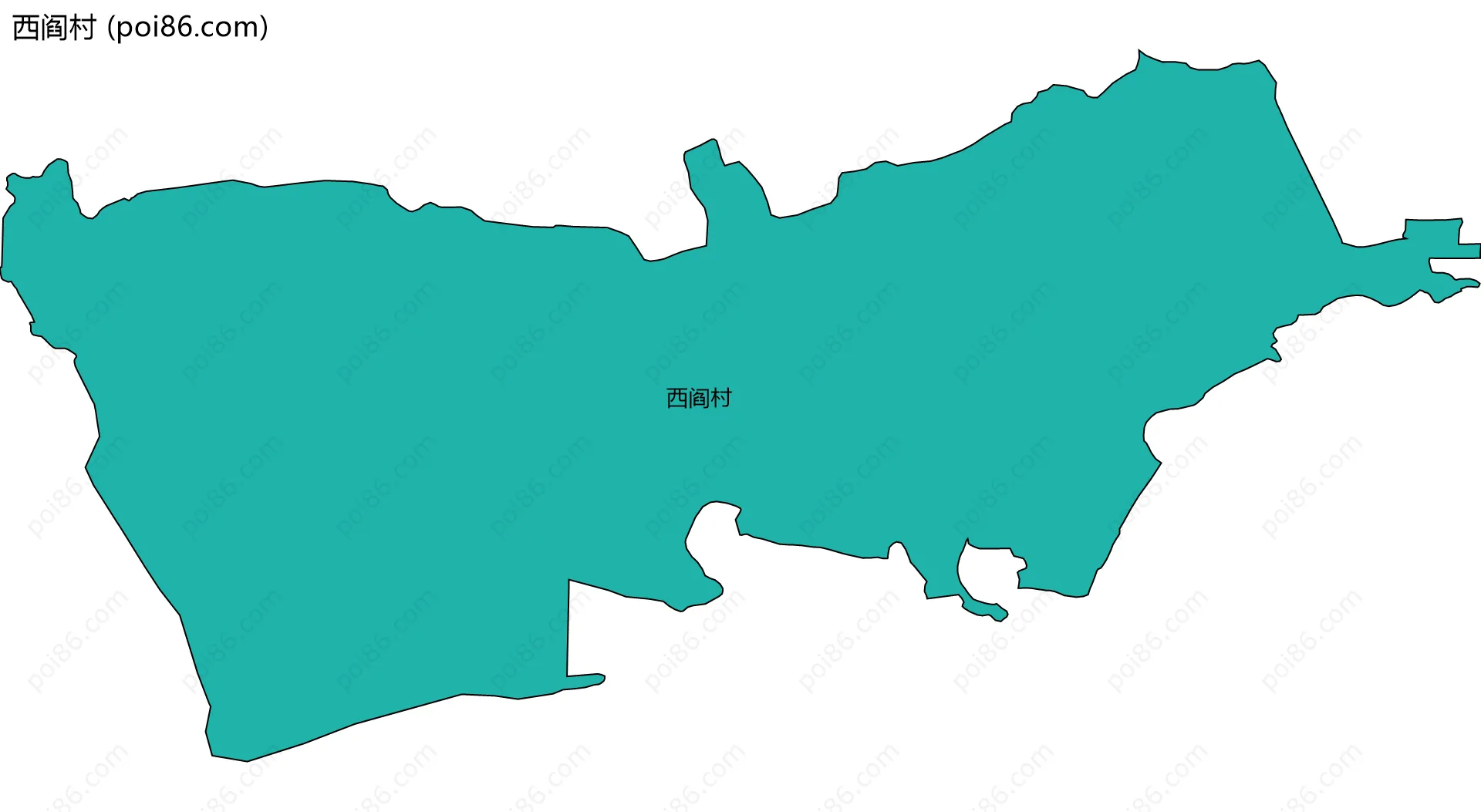 西阎村边界地图