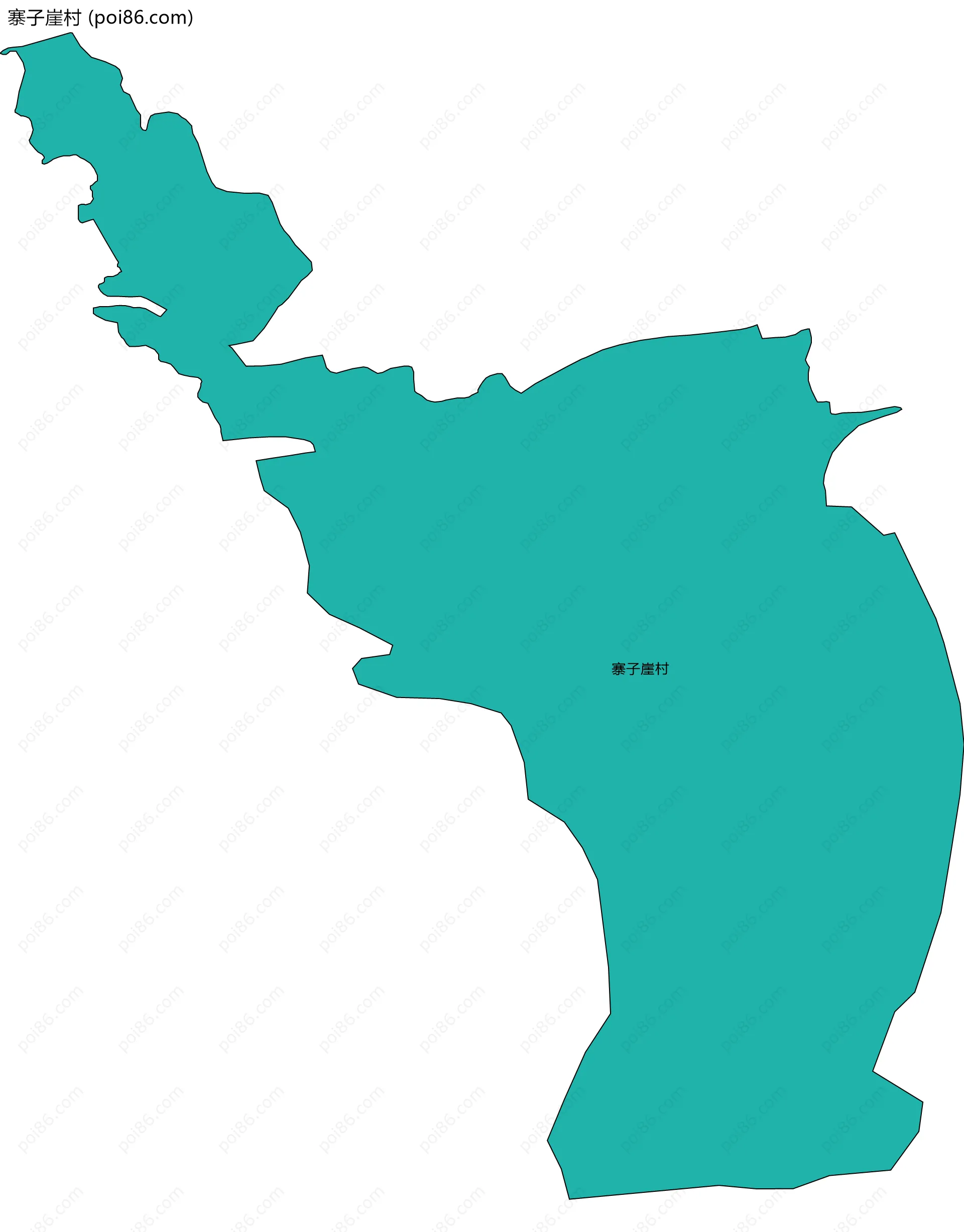 寨子崖村边界地图