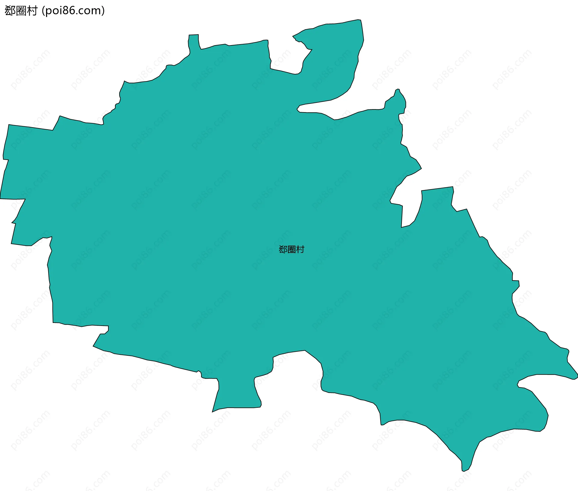 郄圈村边界地图
