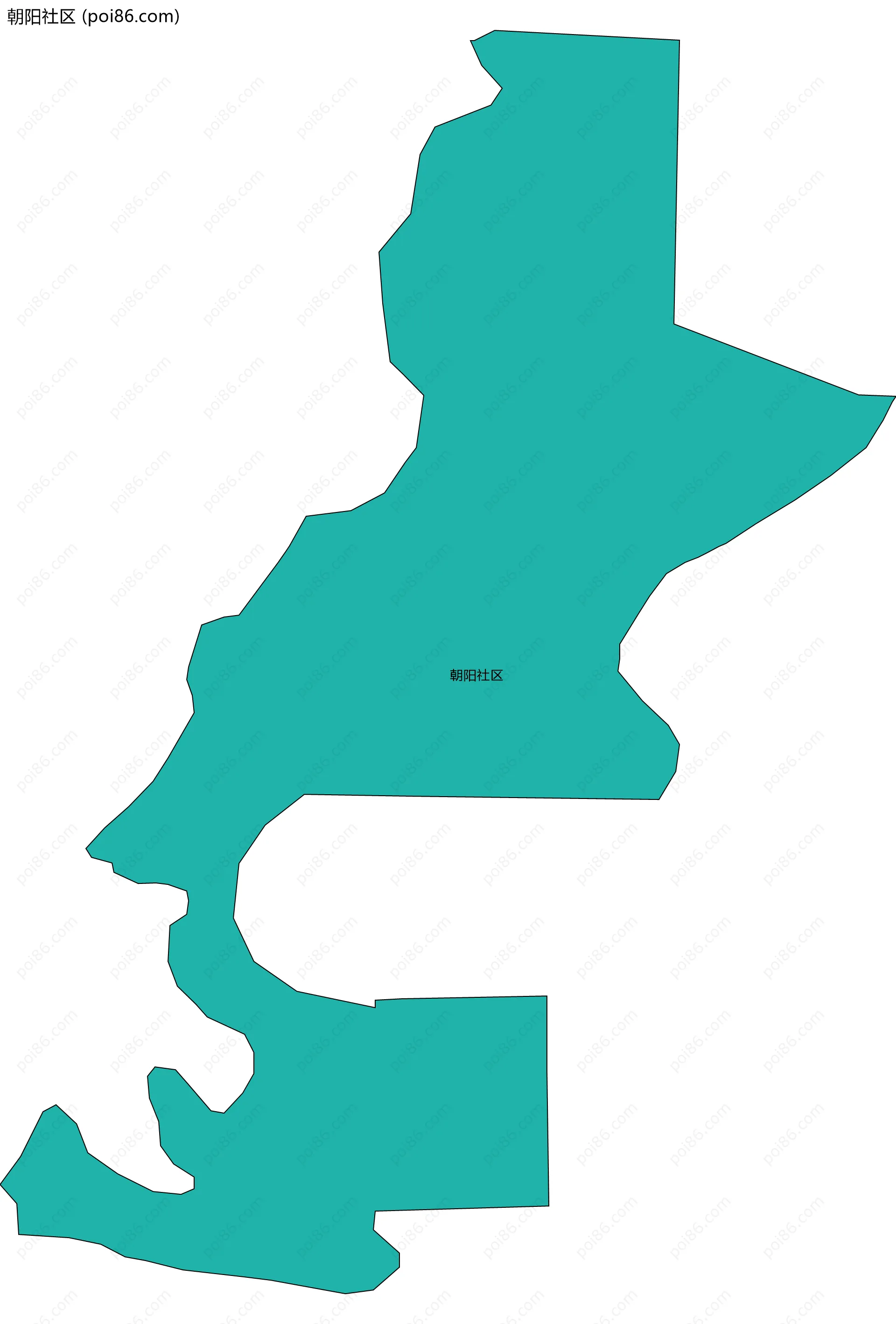 朝阳社区边界地图
