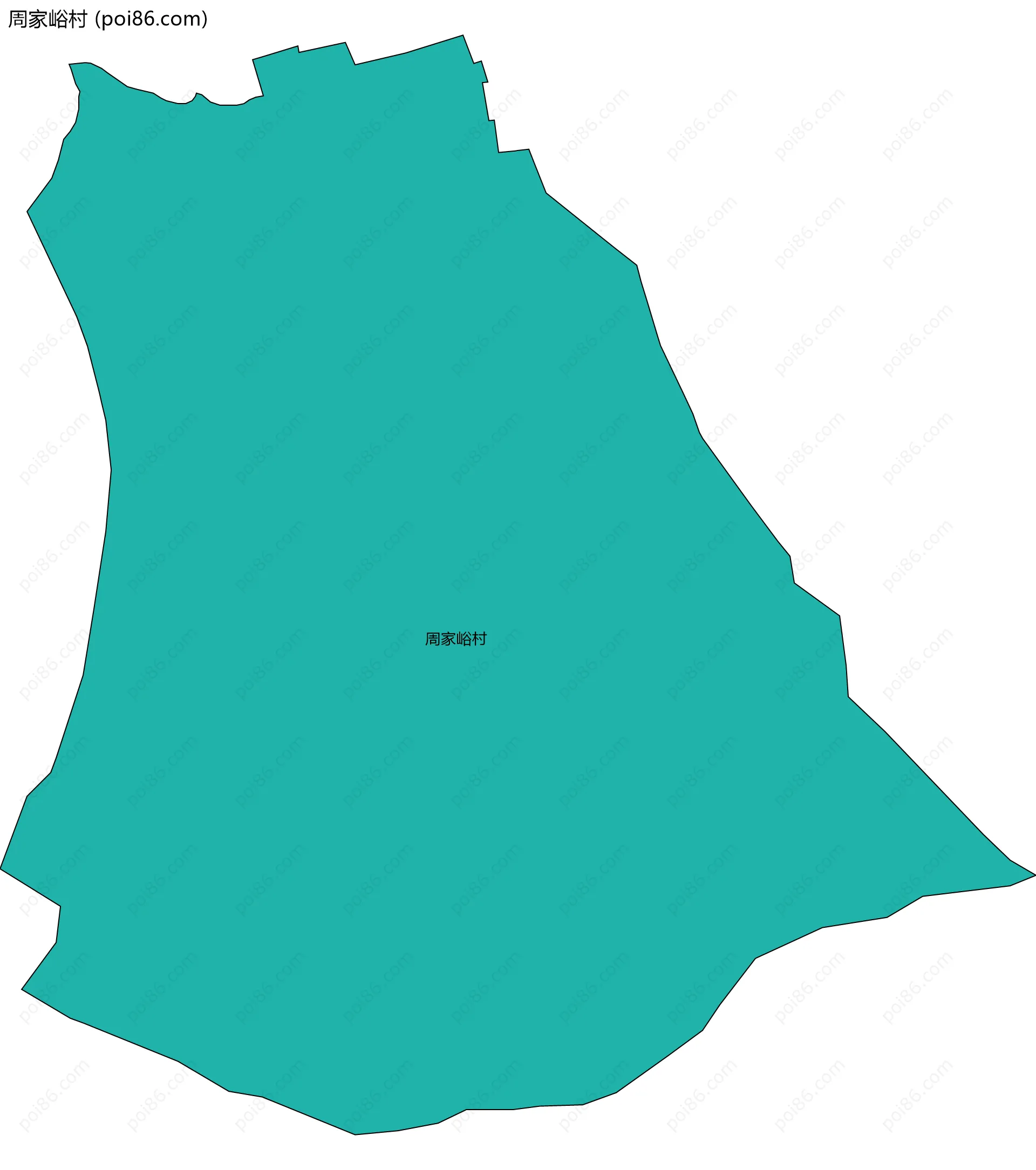 周家峪村边界地图