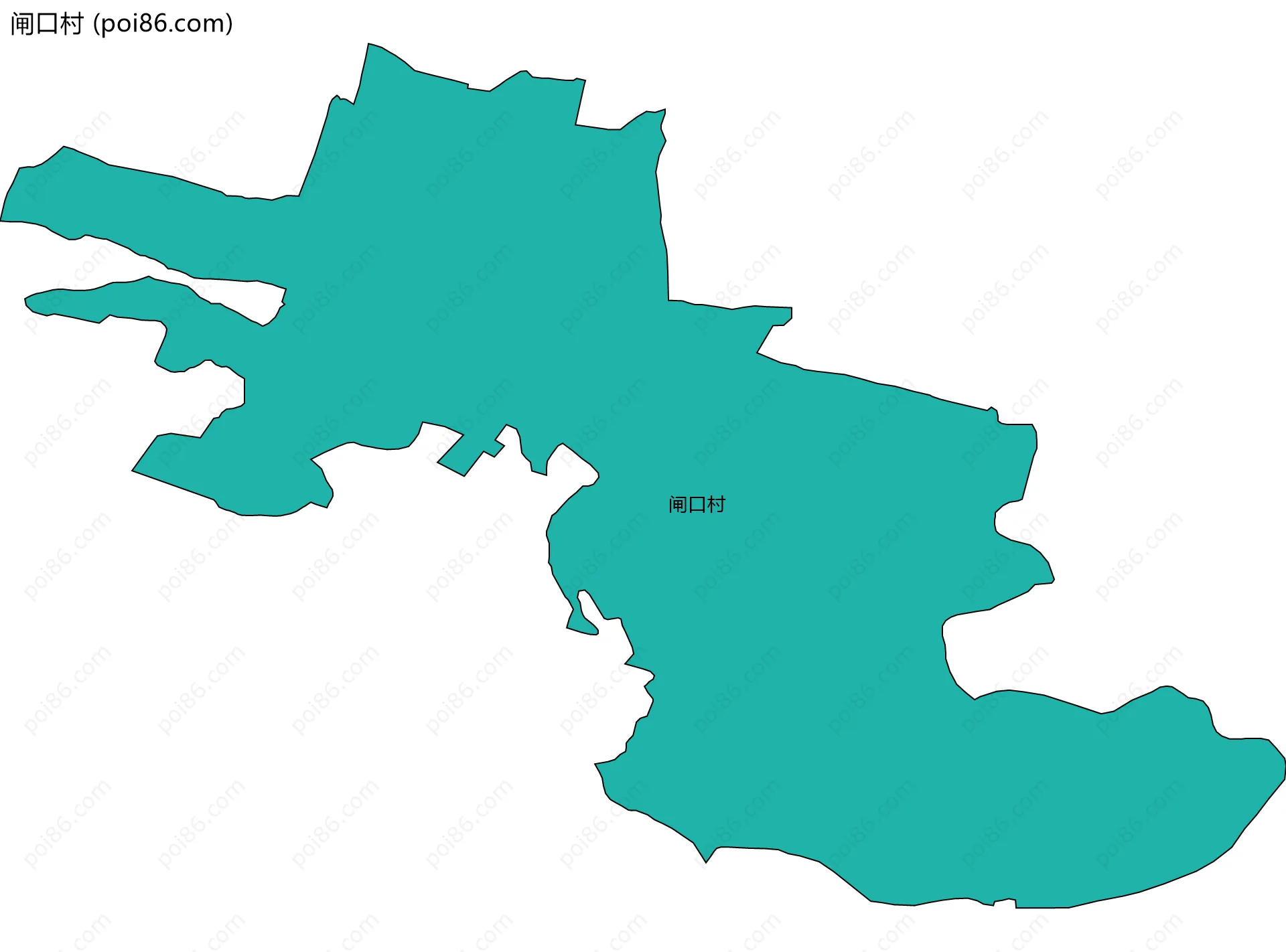 闸口村边界地图