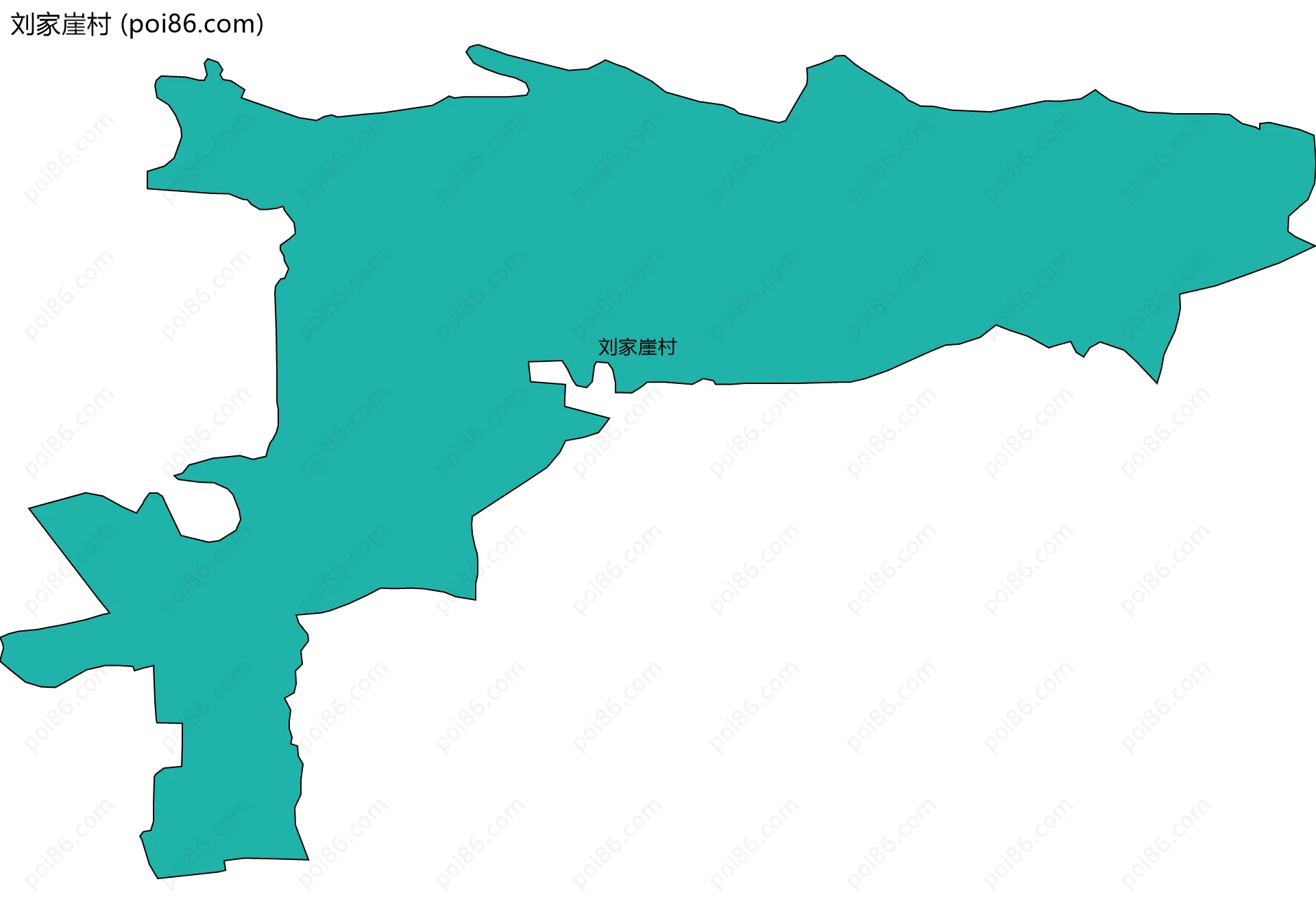 刘家崖村边界地图
