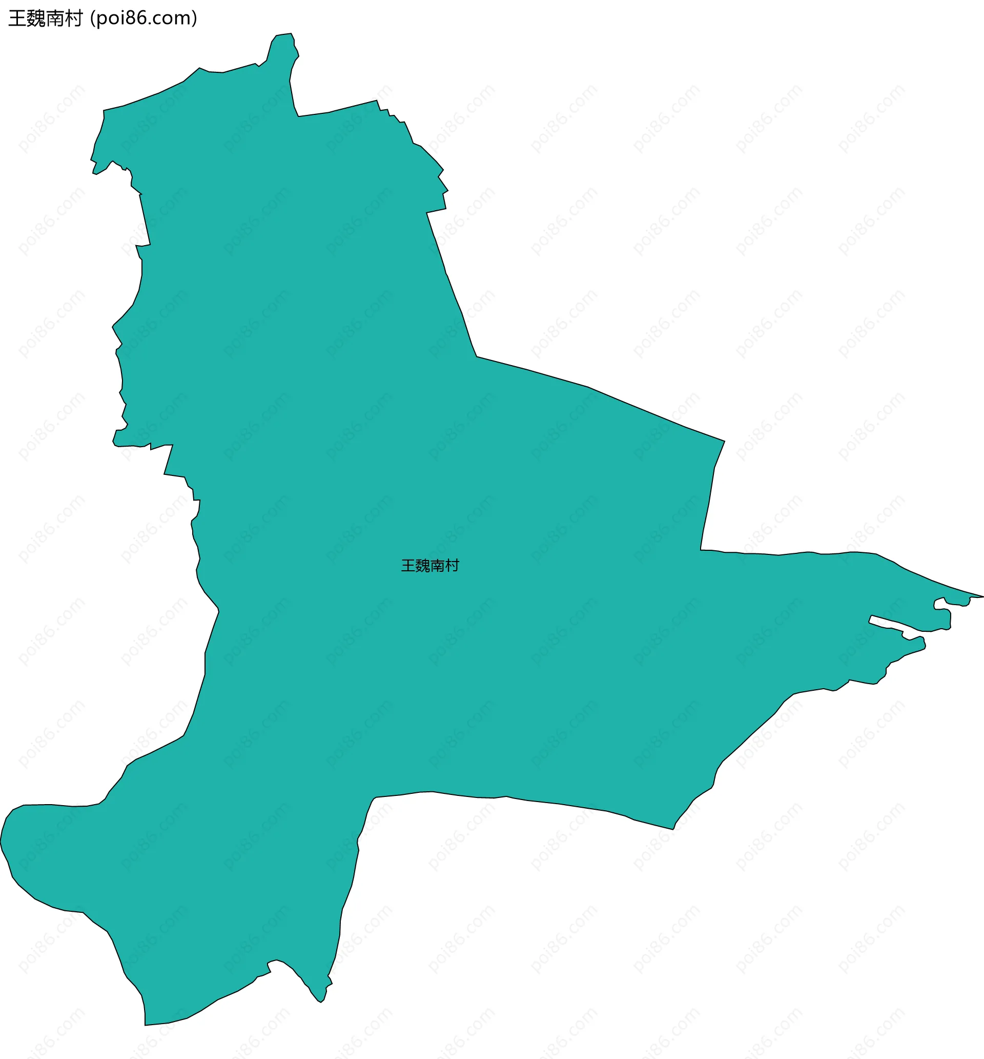 王魏南村边界地图