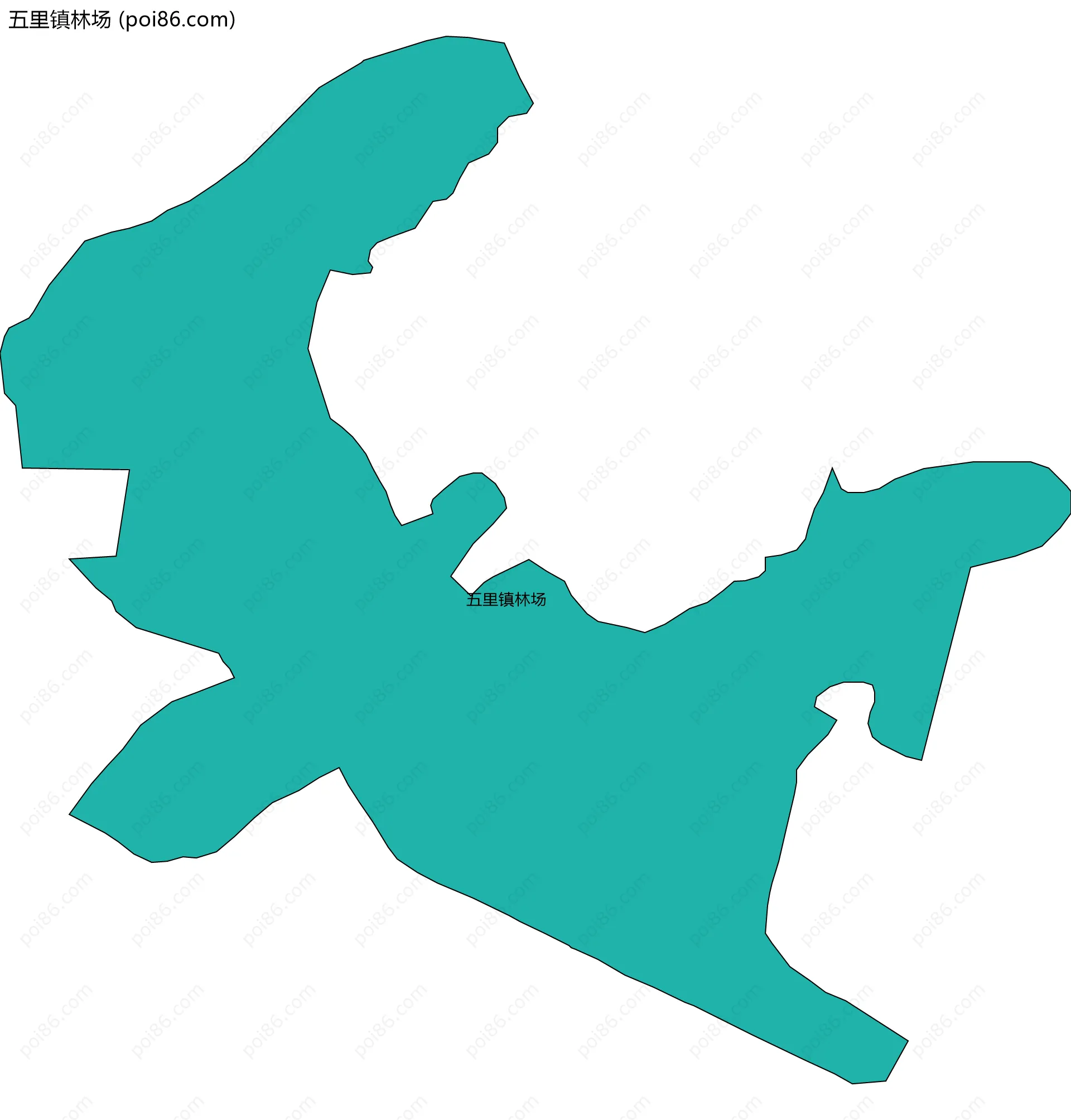 五里镇林场边界地图