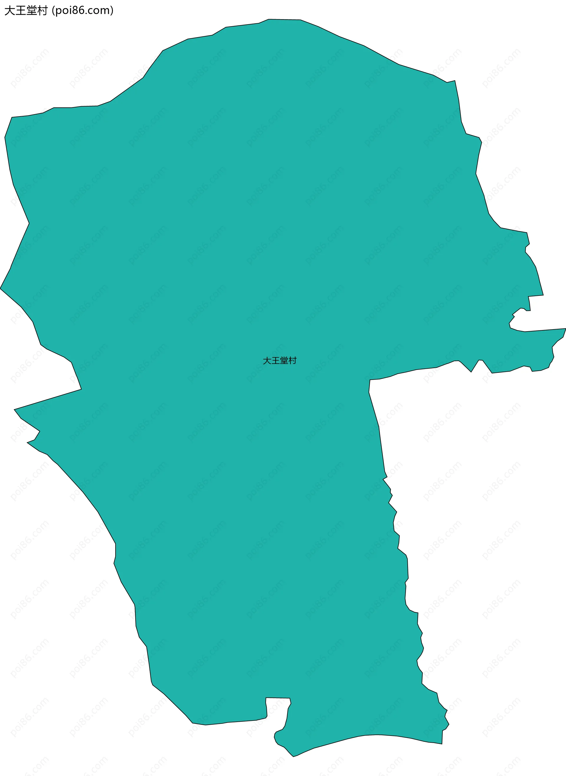 大王堂村边界地图