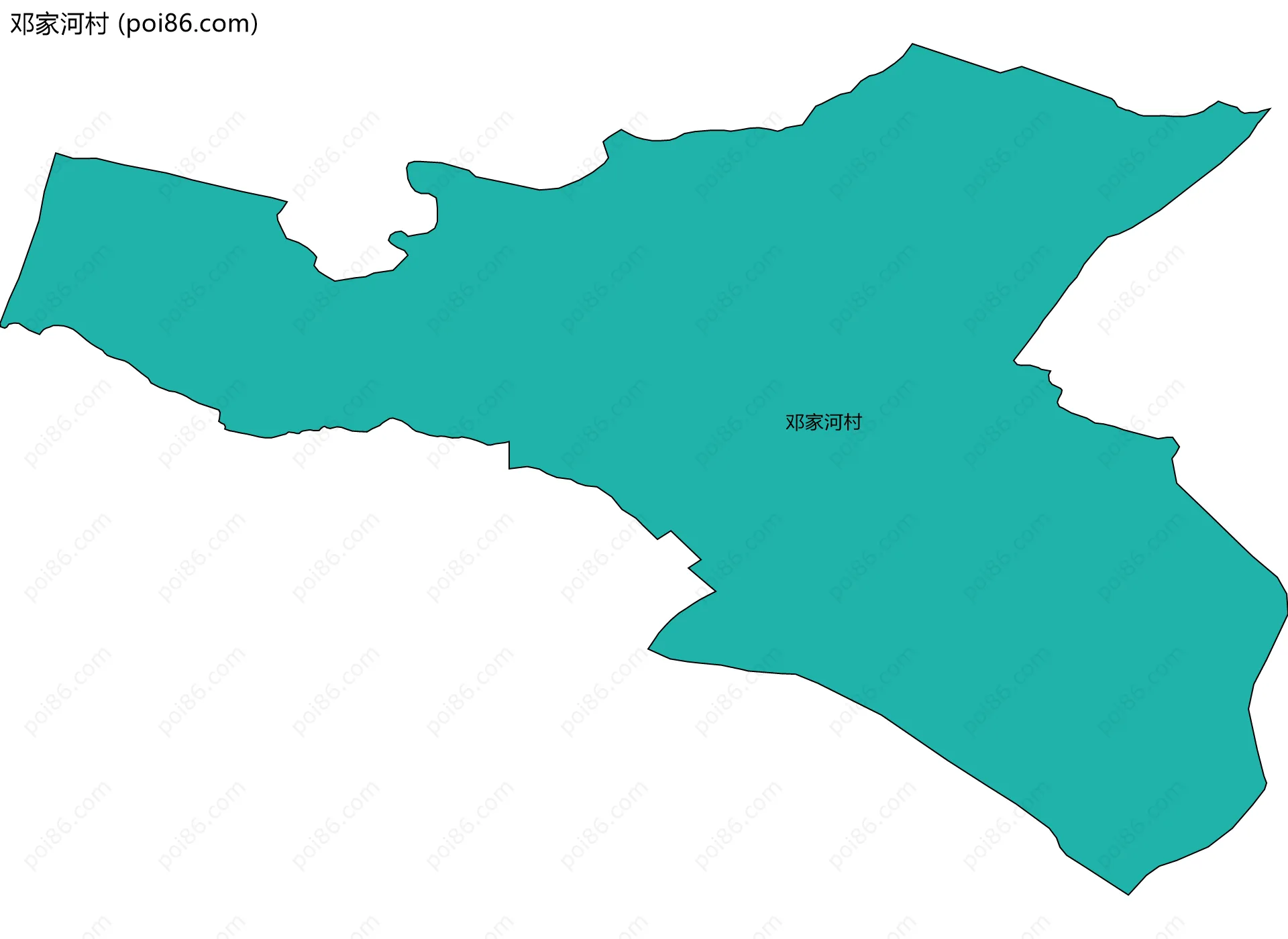 邓家河村边界地图