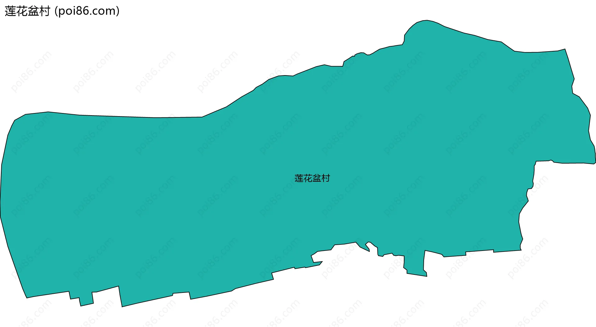 莲花盆村边界地图