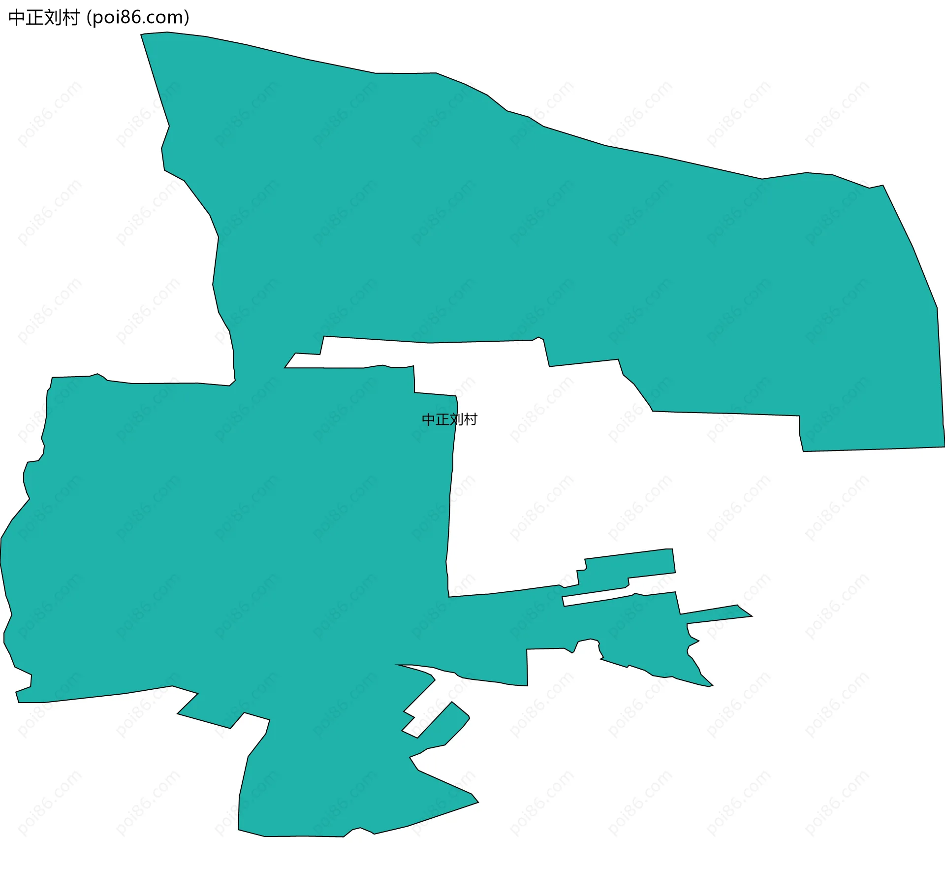 中正刘村边界地图