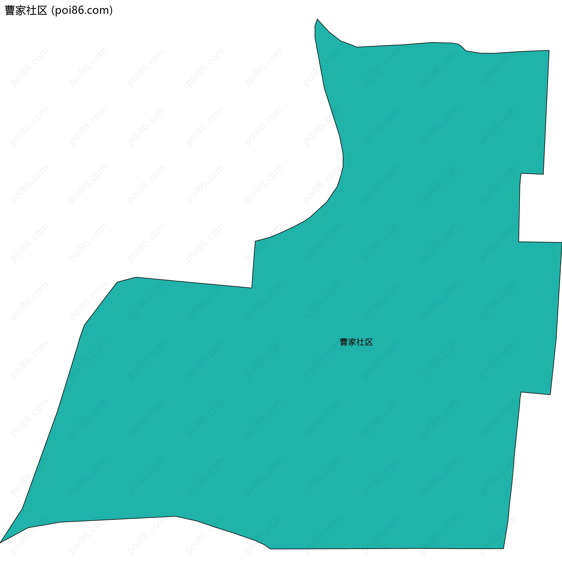曹家社区边界地图