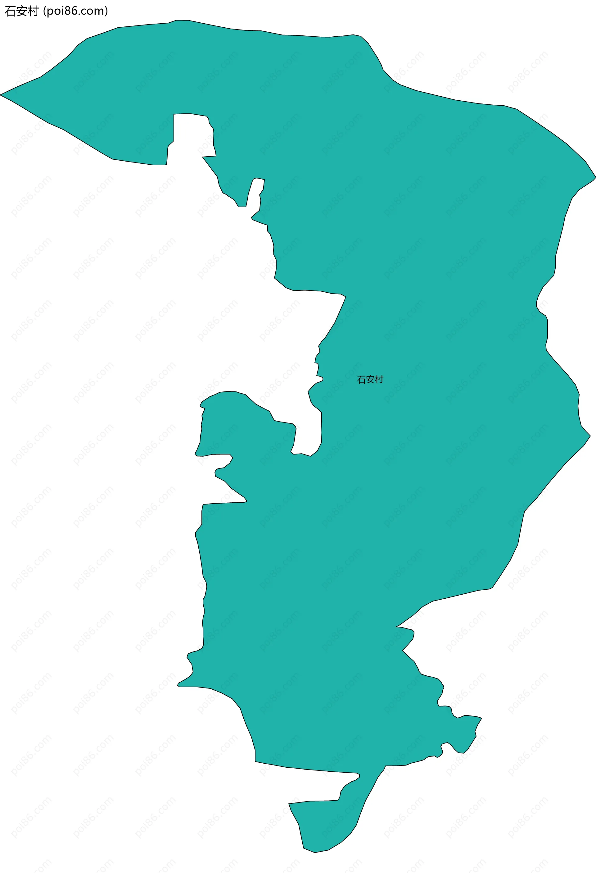 石安村边界地图