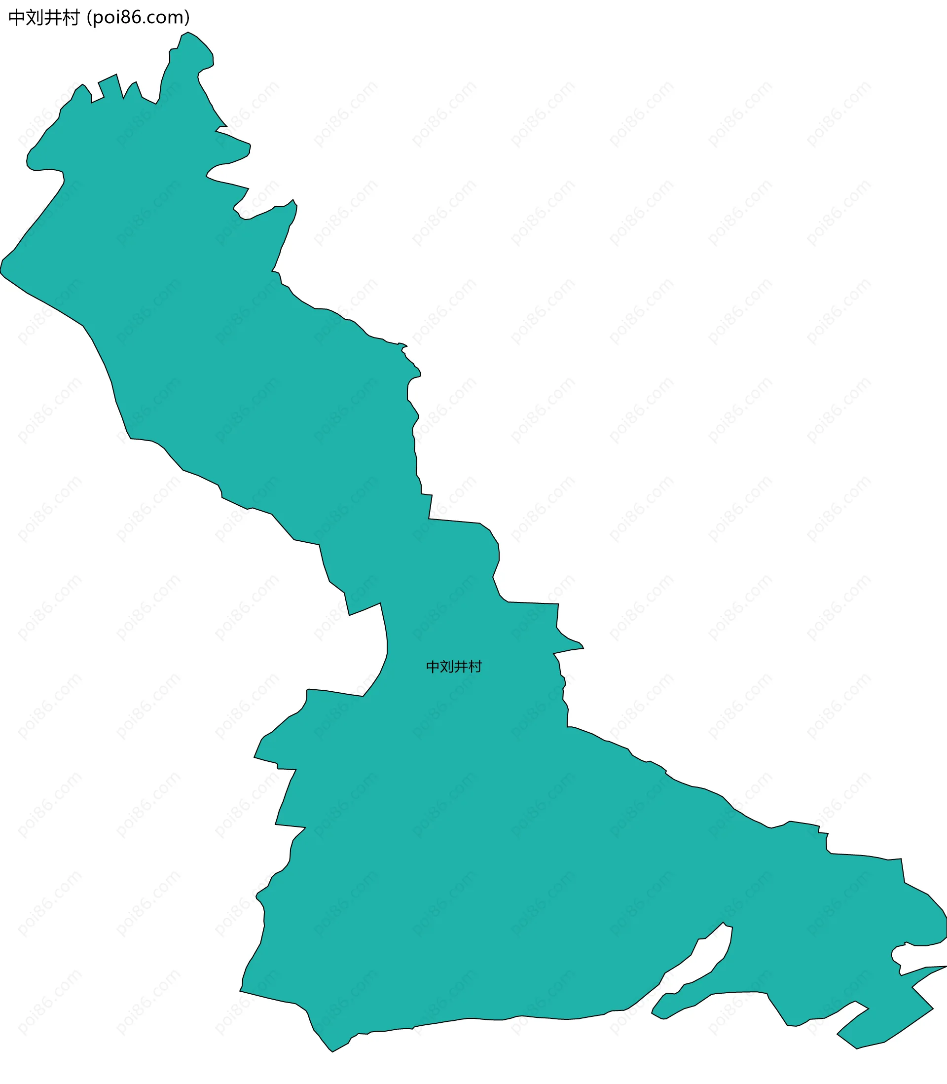 中刘井村边界地图